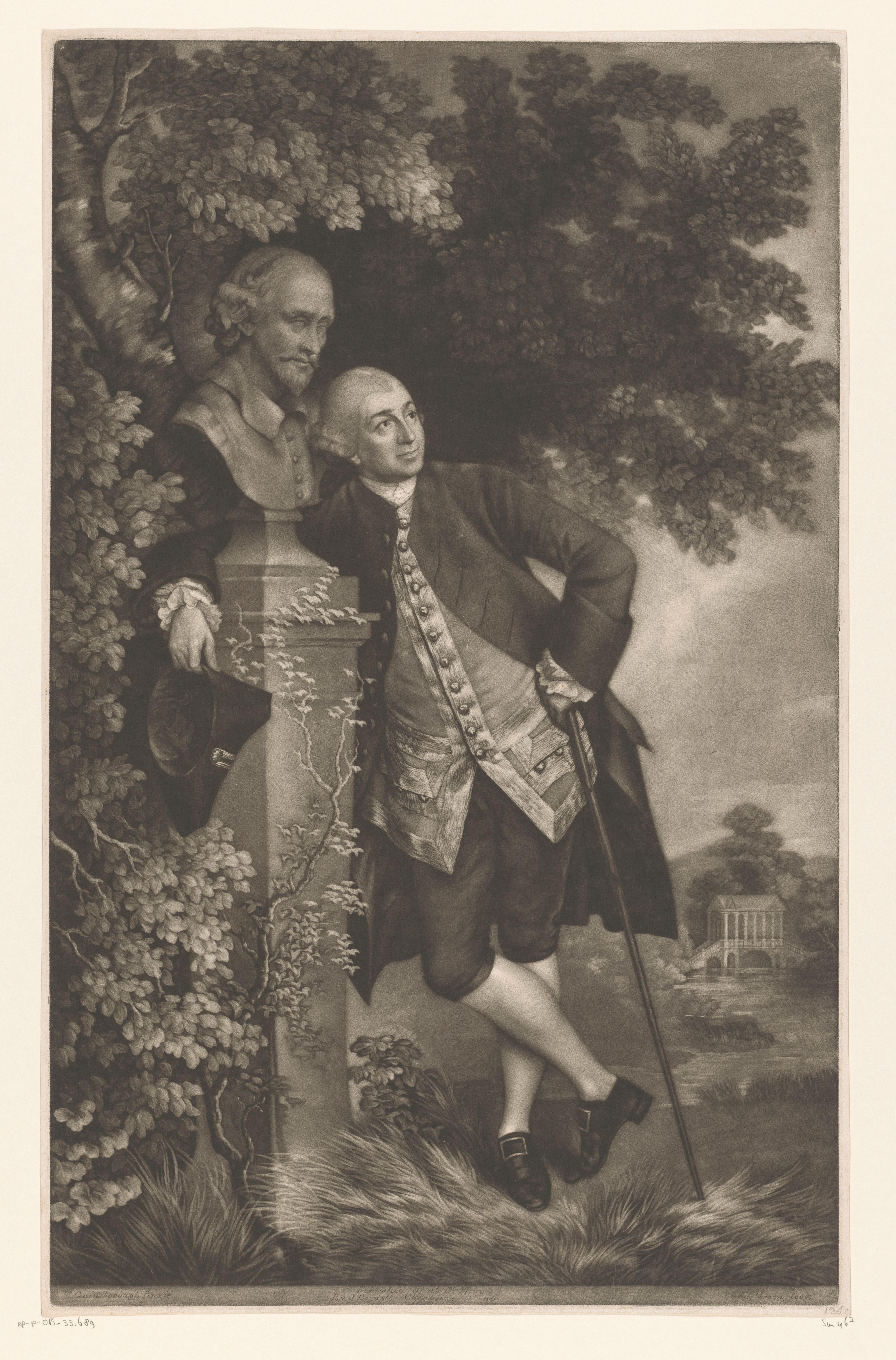 Portret van David Garrick