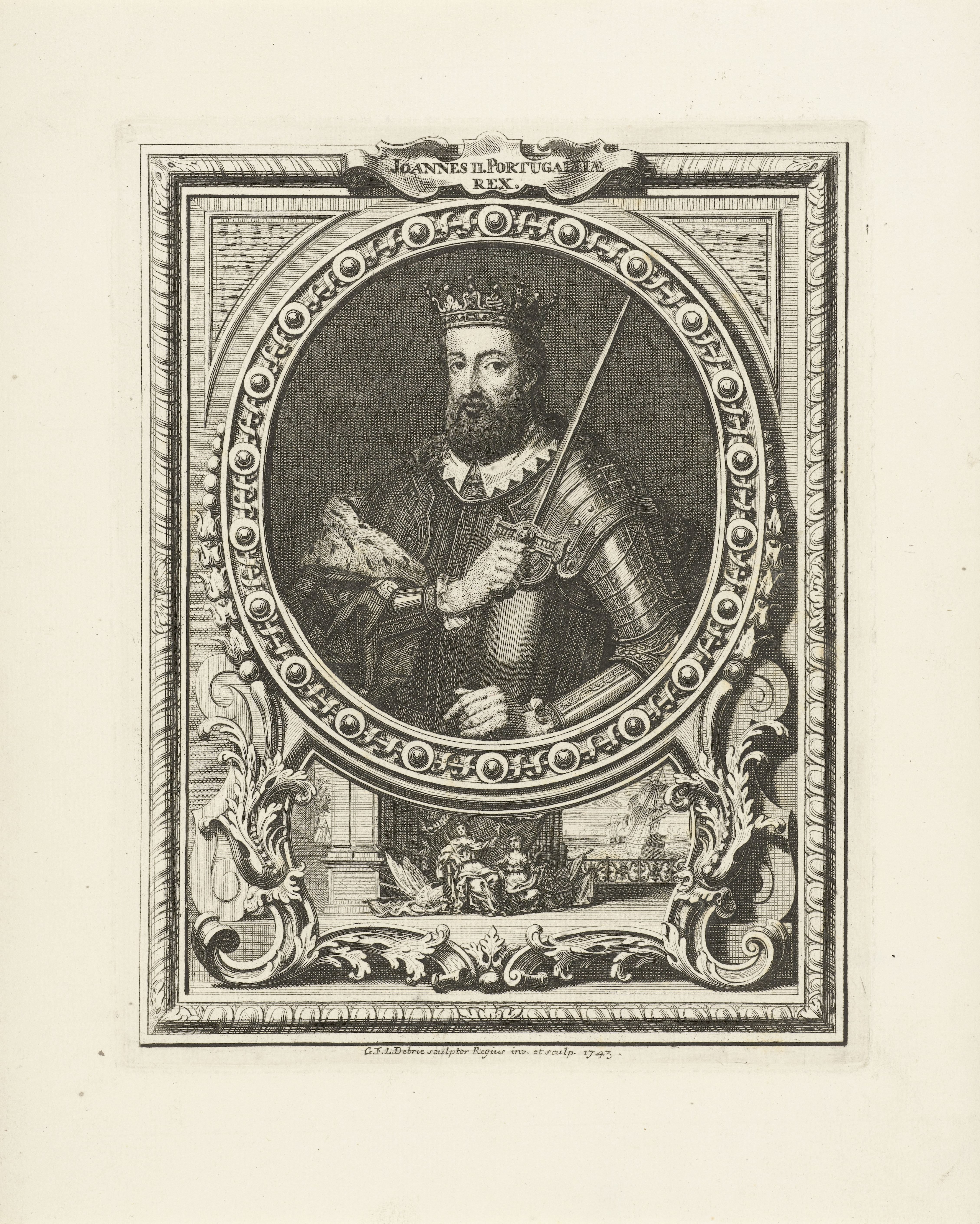 Portret van Johannes II, koning van Portugal