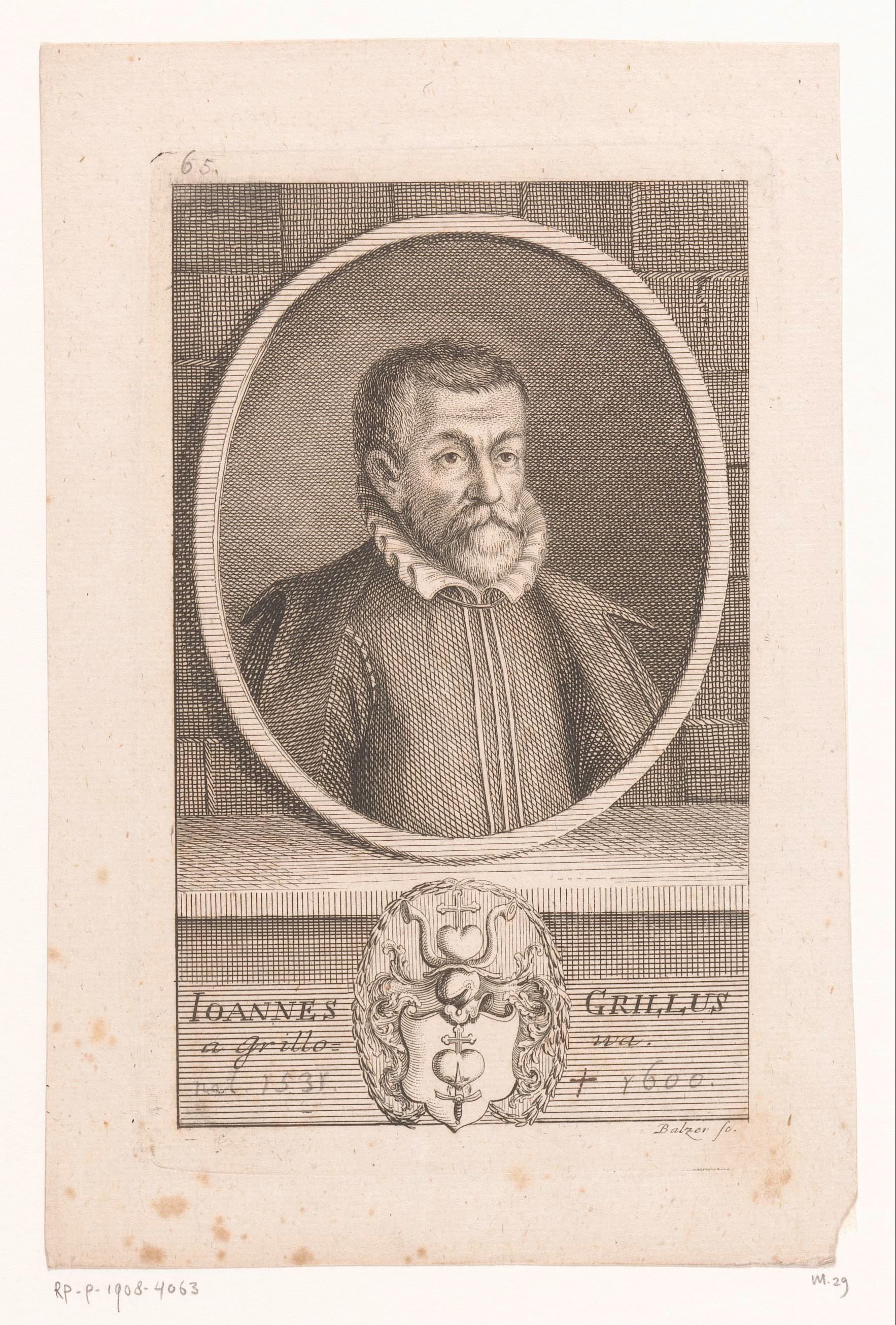 Portret van Johannes Grillus von Grillowa