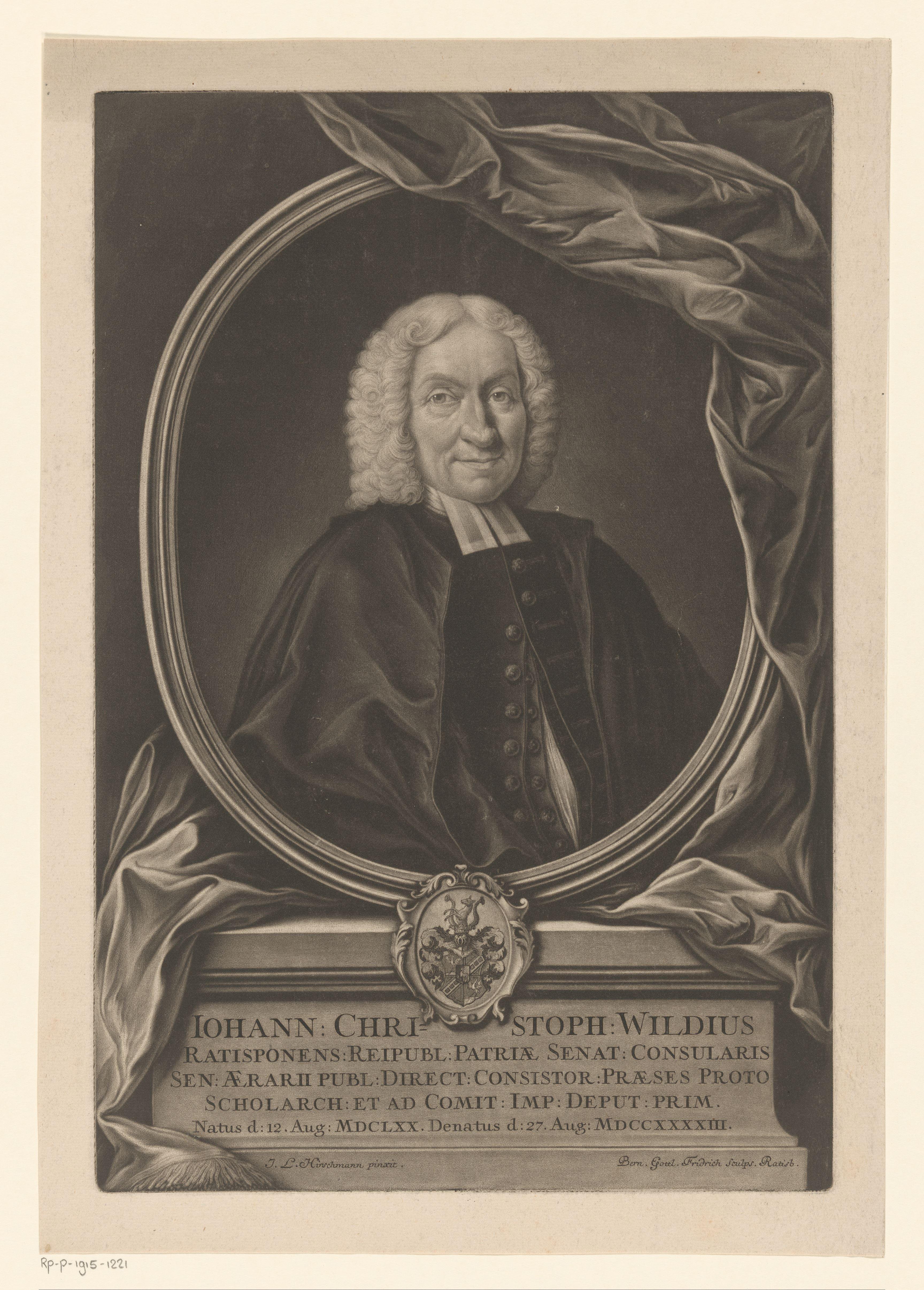 Portret van Johann Christoph Wild