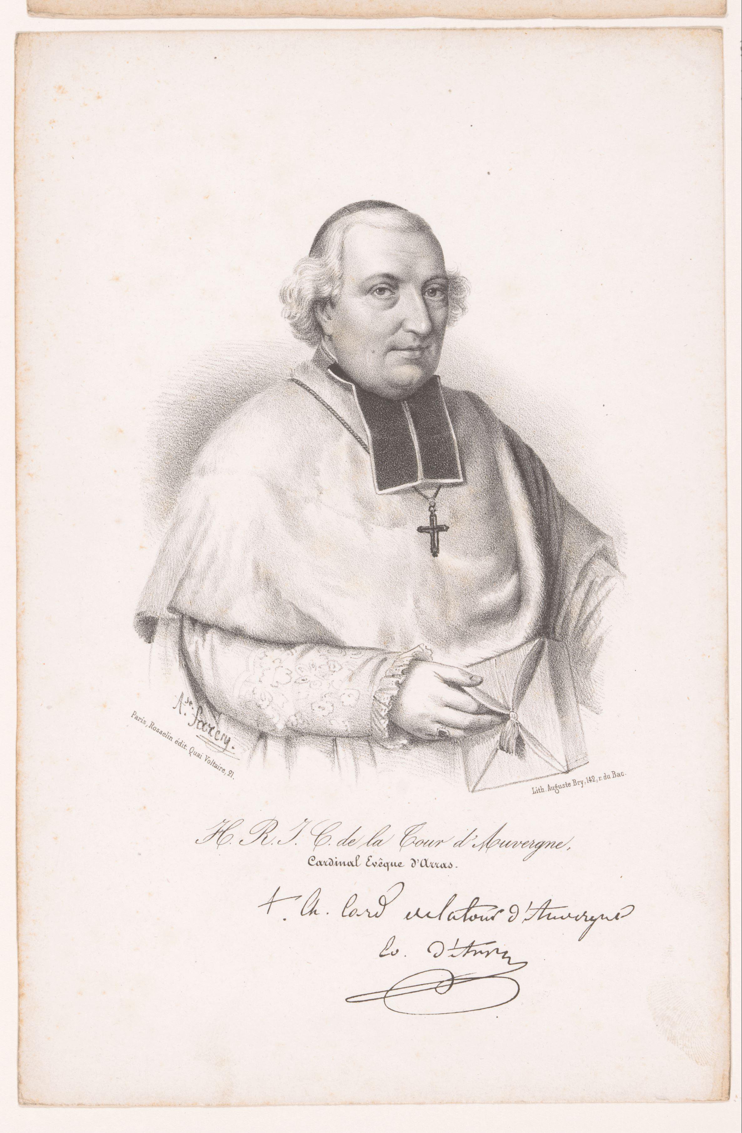 Portret van kardinaal Hugues de La Tour d'Auvergne-Lauraguais