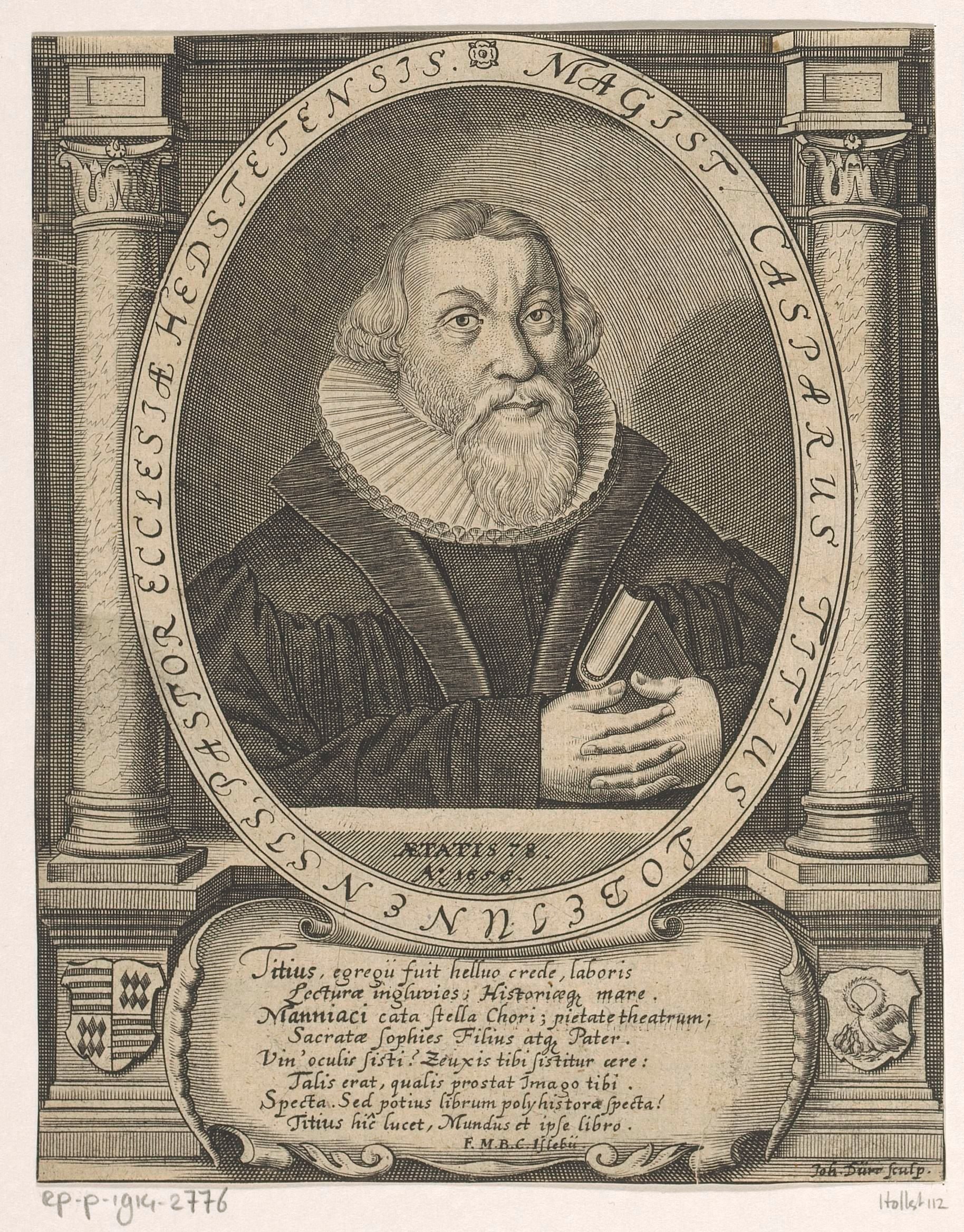 Portret van Caspar Titius op 78-jarige leeftijd