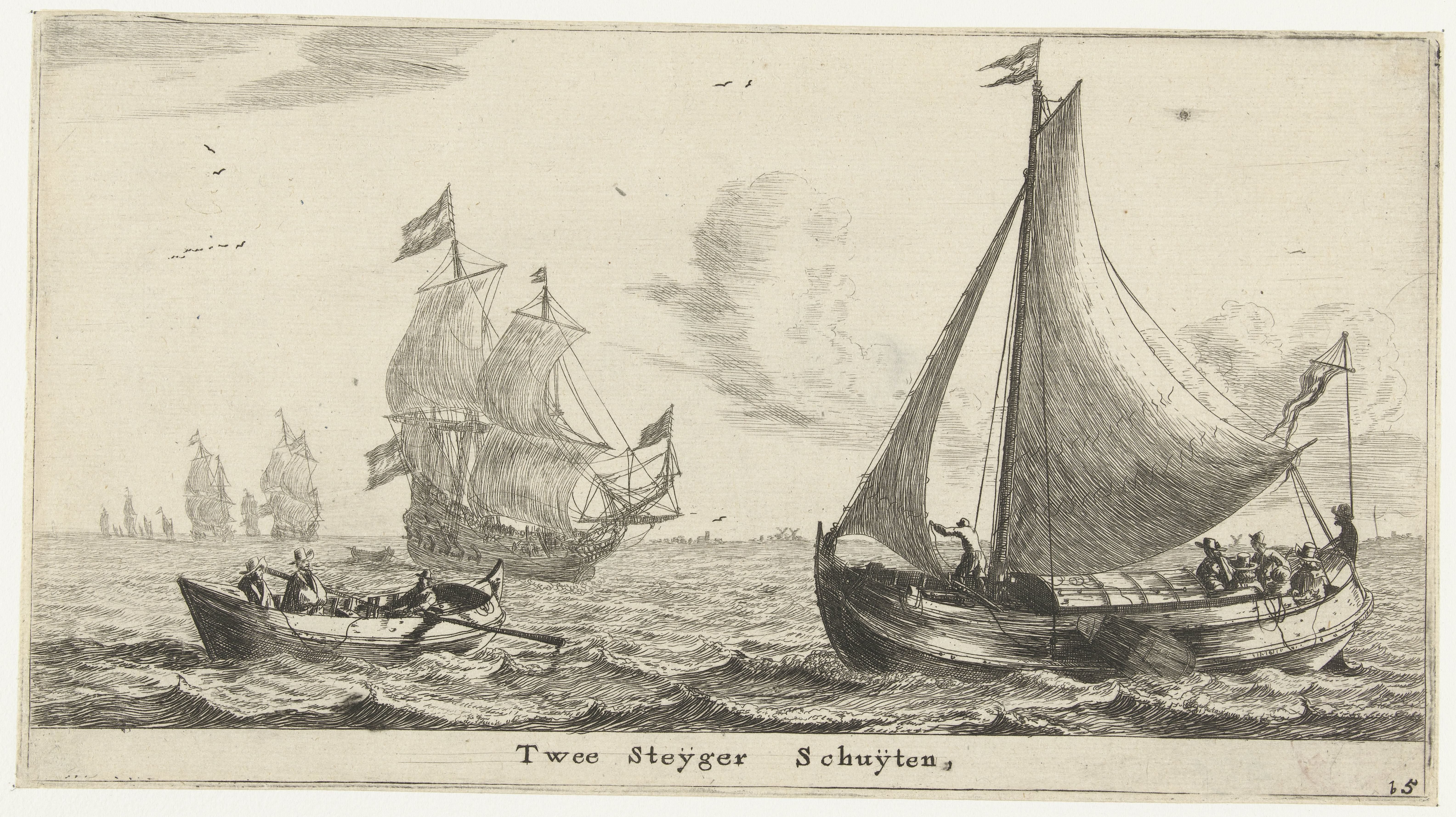 Twee steigerschuiten