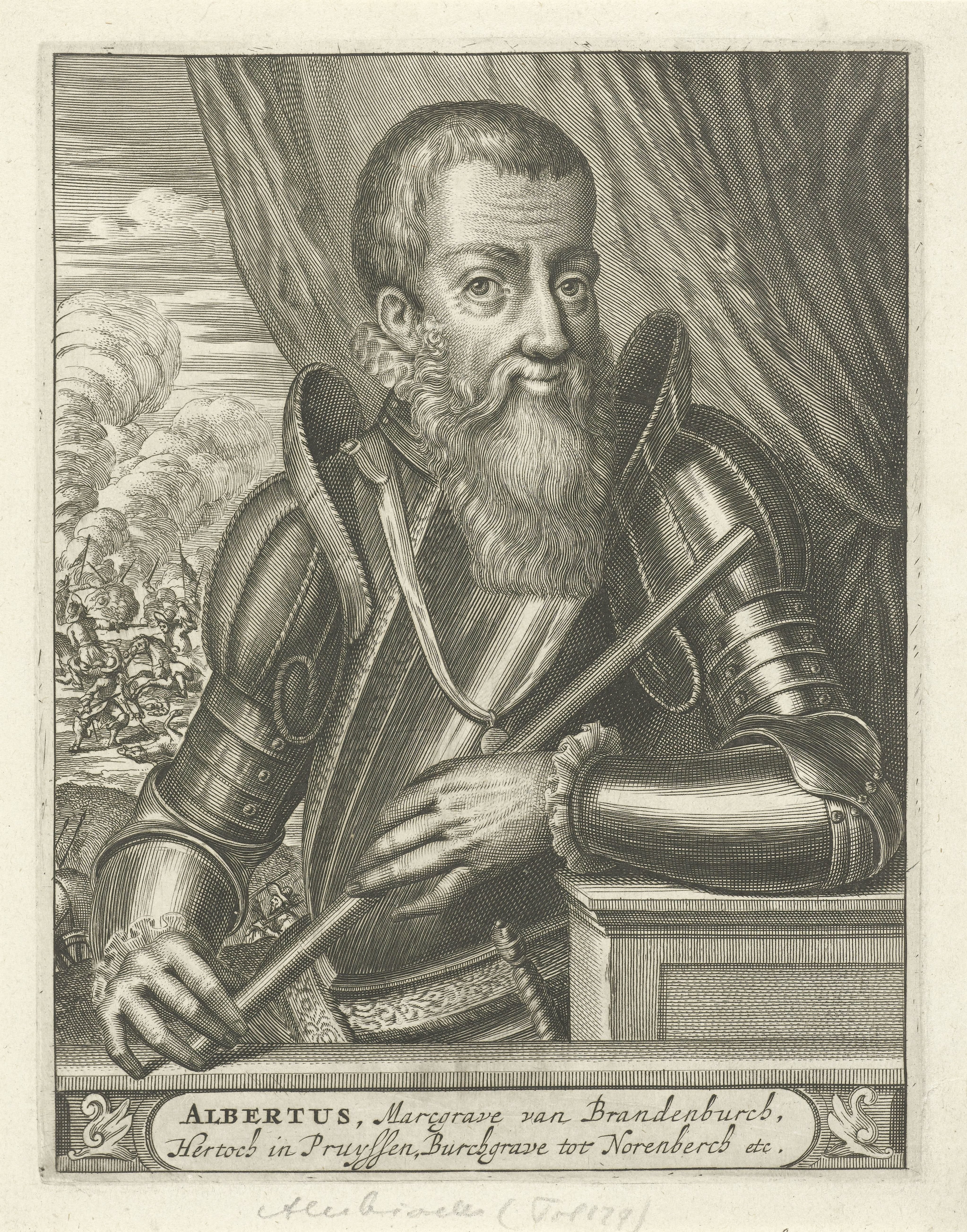 Portret van Albert van Brandenburg