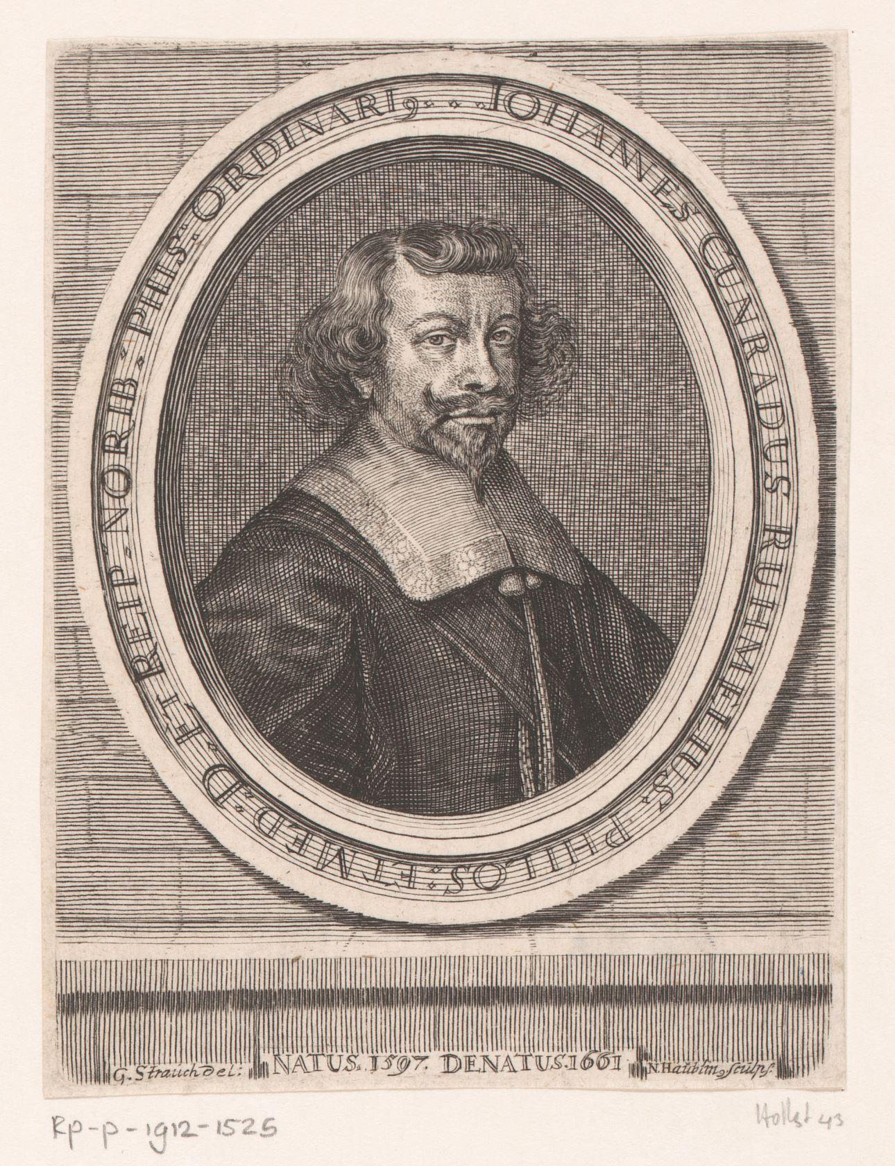 Portret van Johann Conrad Rhumel