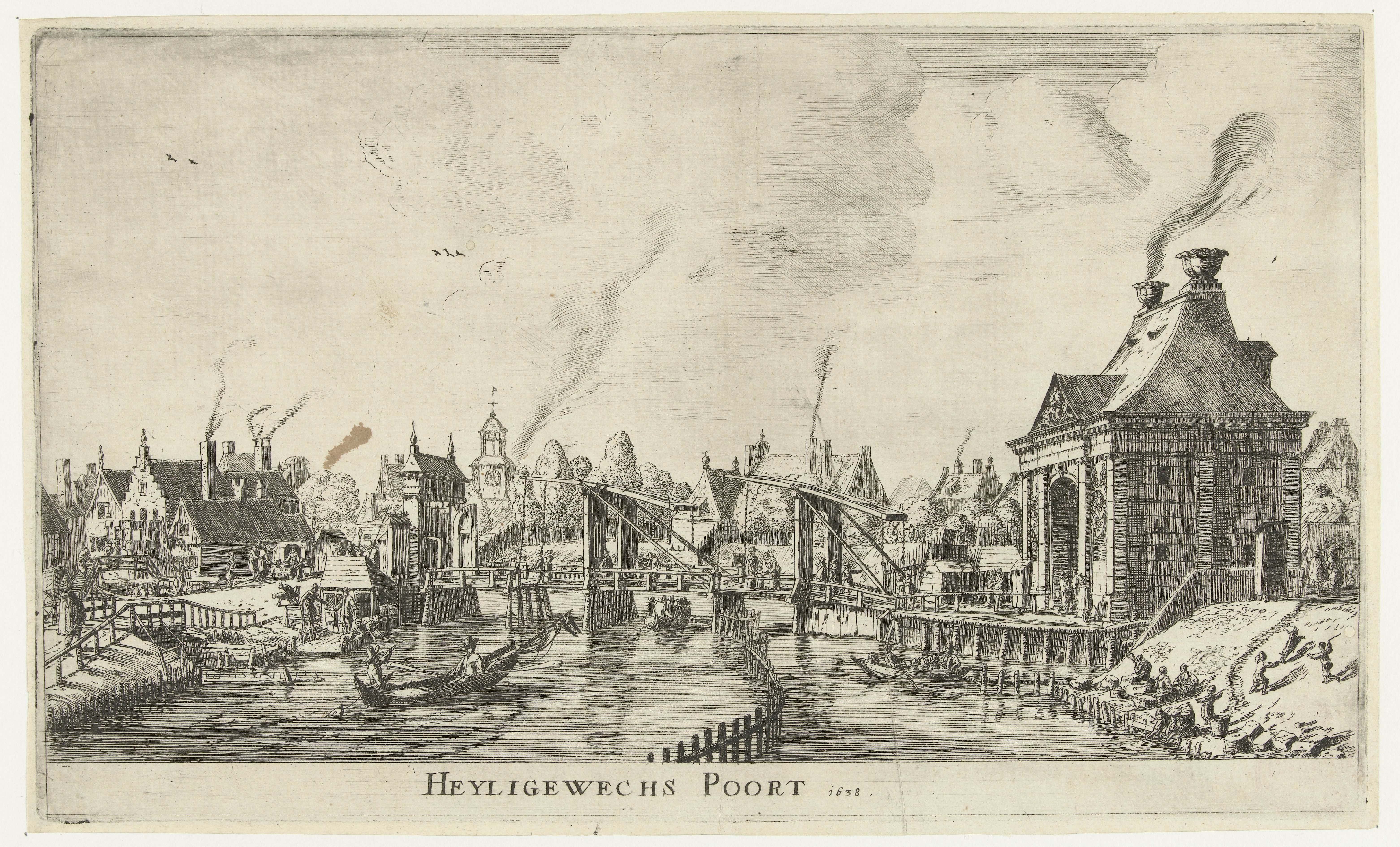 Gezicht op de Derde Heiligewegspoort te Amsterdam
