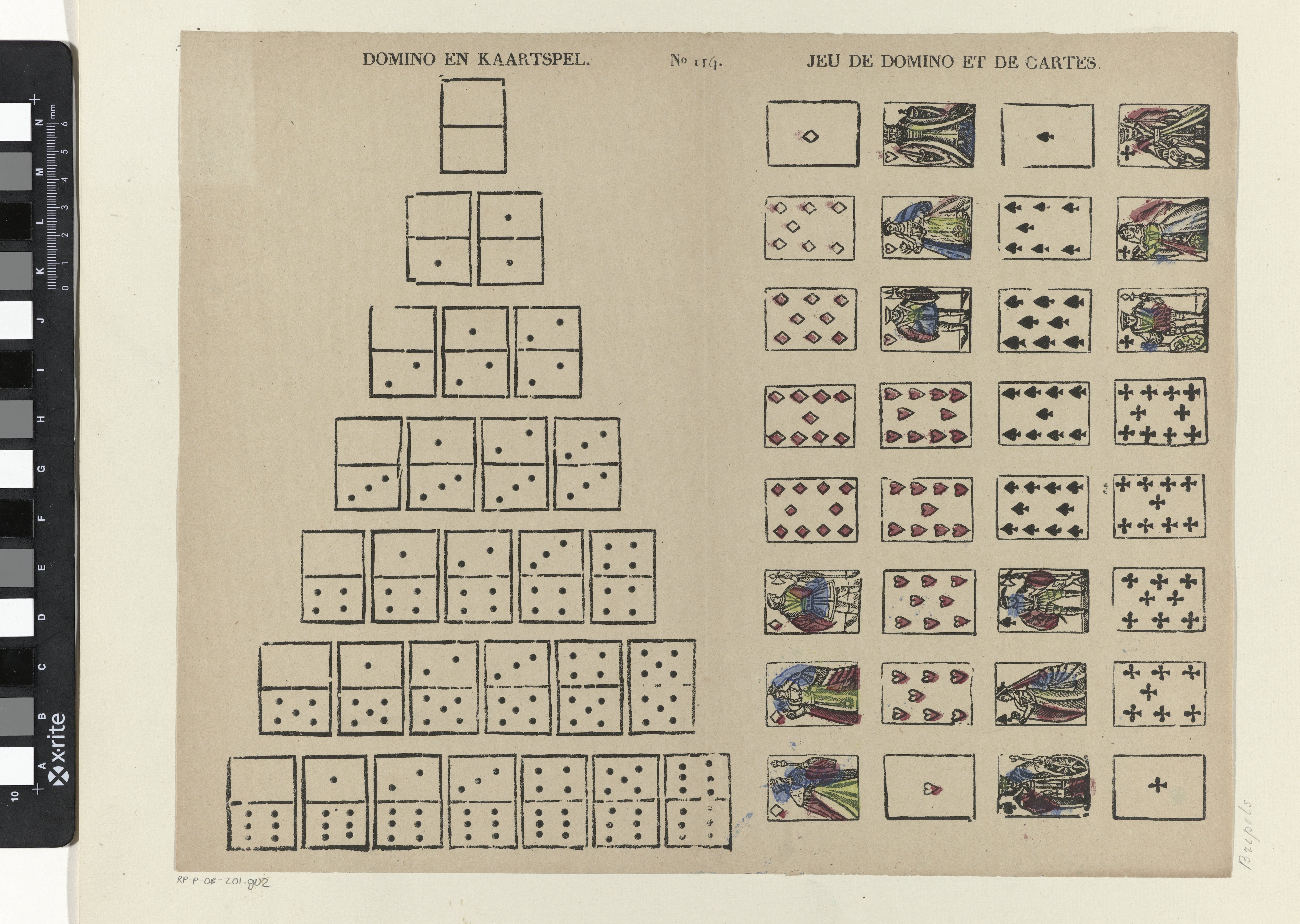 Domino en kaartspel / Jeu de domino et de cartes