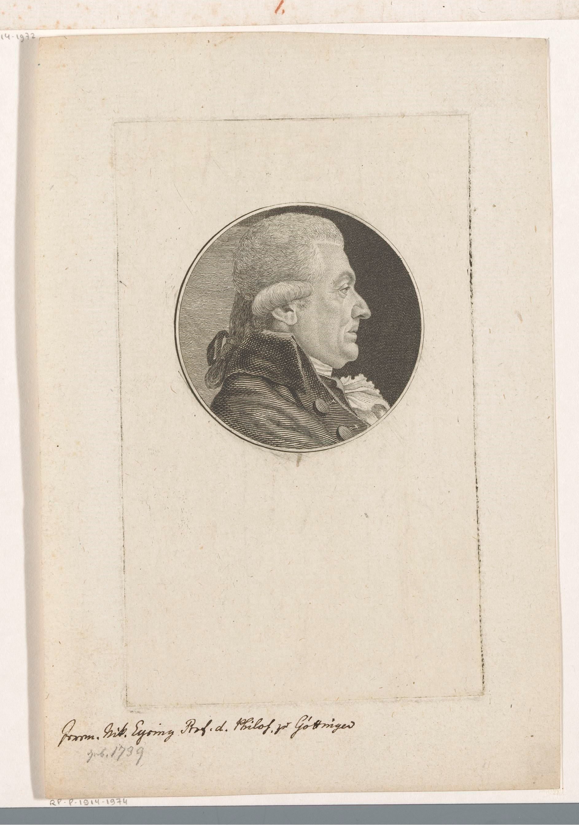Portret van Jeremias Nicolaus Eyring