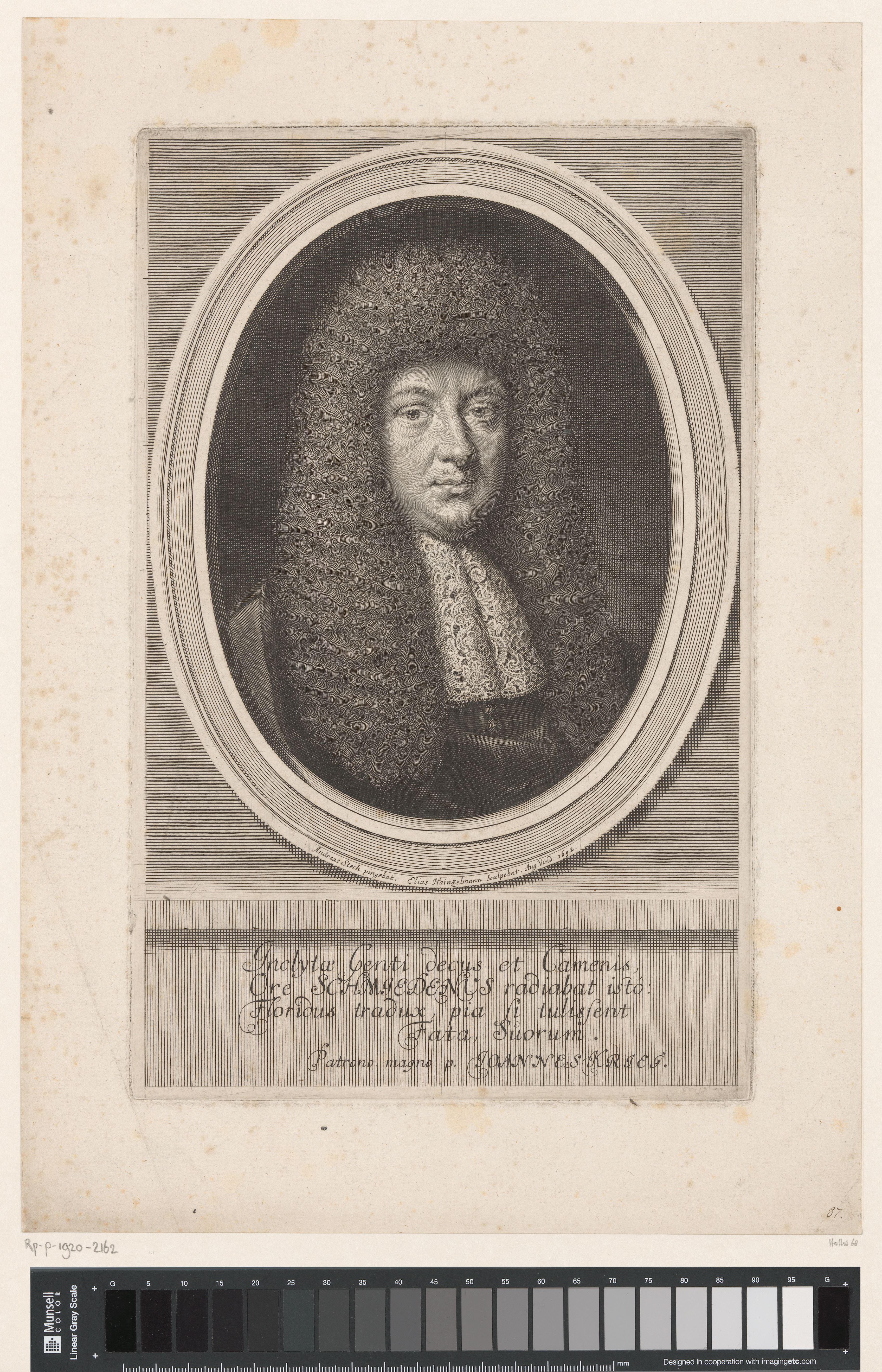 Portret van Johann Ernst Schmieden
