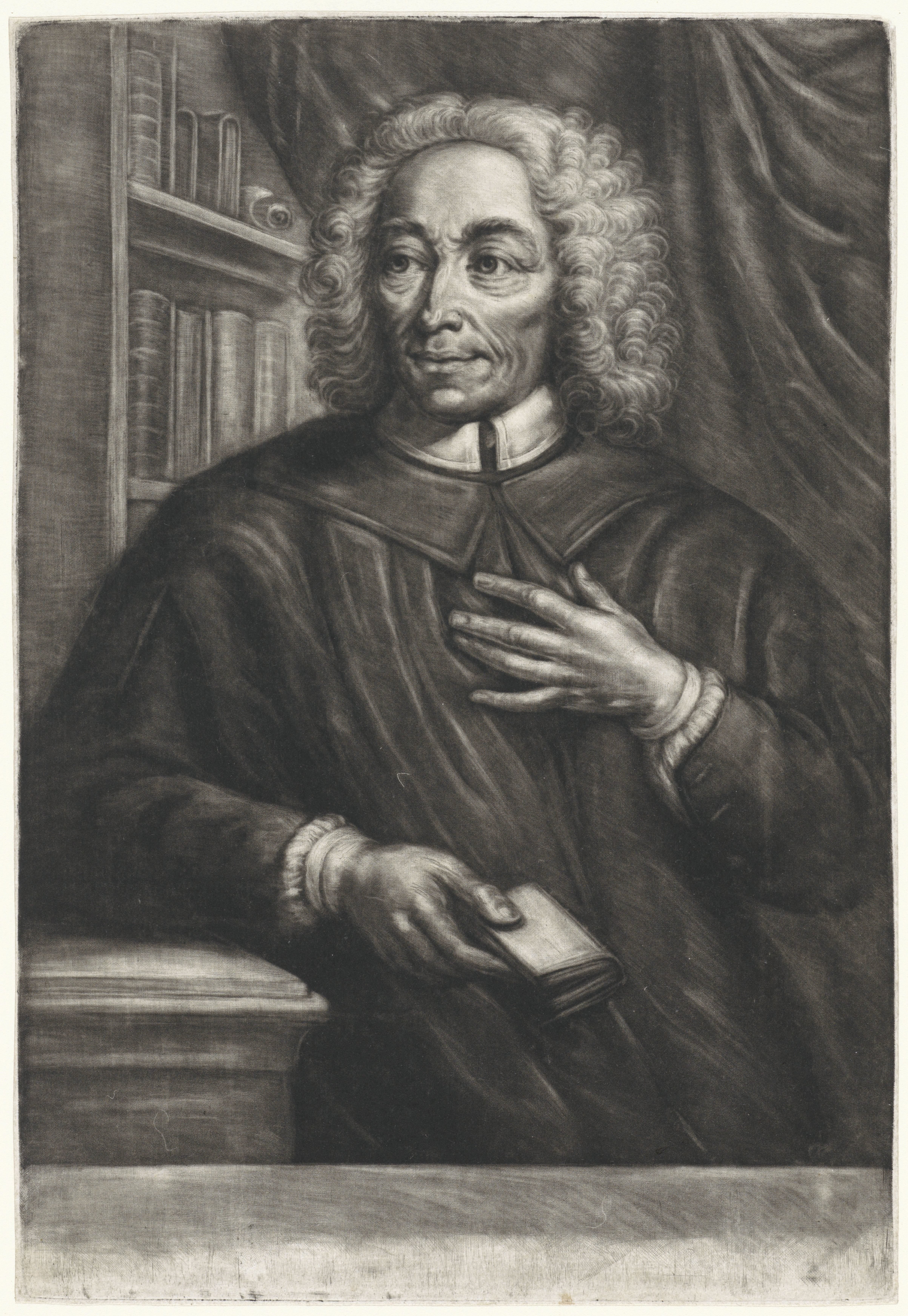 Portret van de predikant J. de Jager