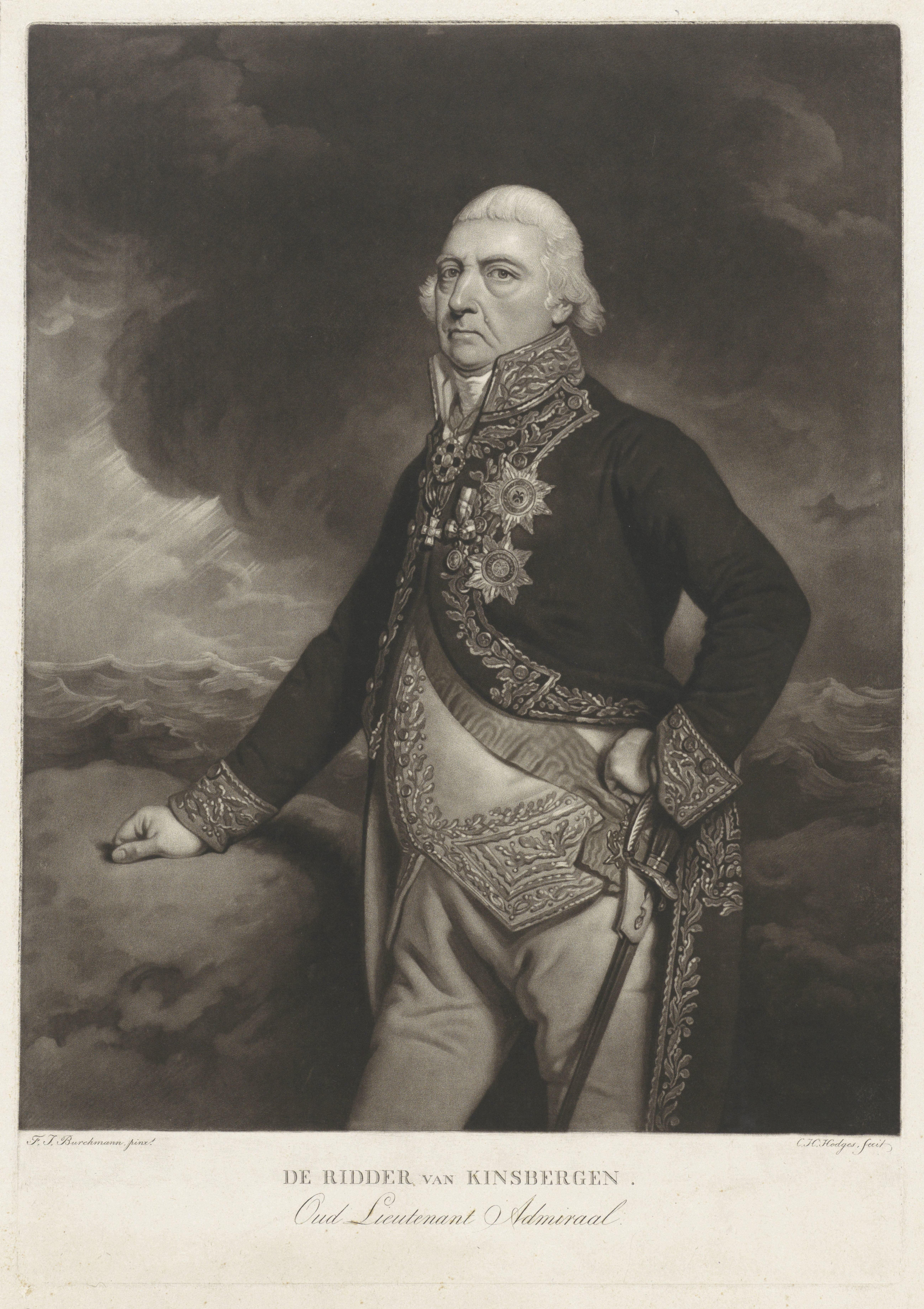 Portret van admiraal Jan Hendrik van Kinsbergen