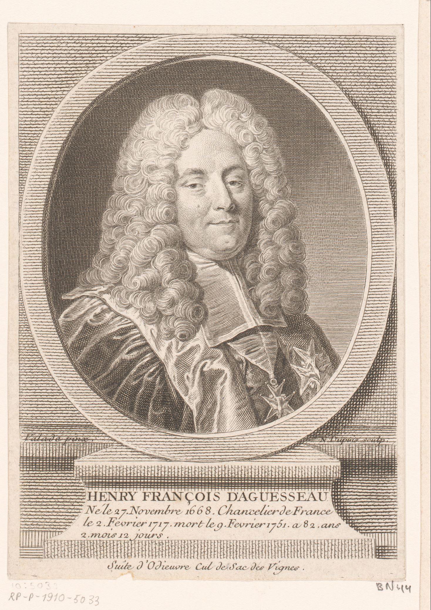 Portret van Henri François d'Aguesseau