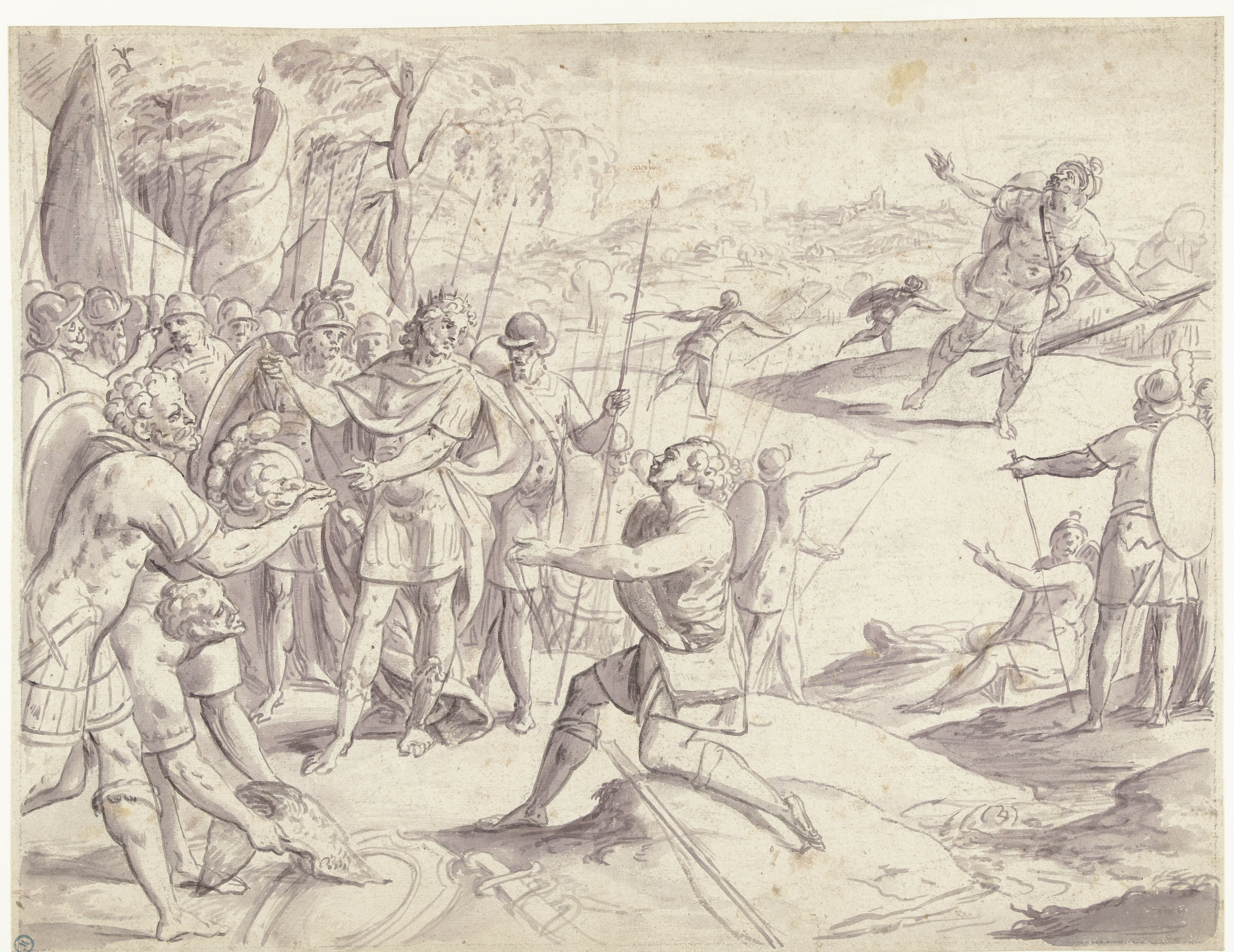 David vraagt aan Saul toestemming om tegen Goliath te mogen vechten