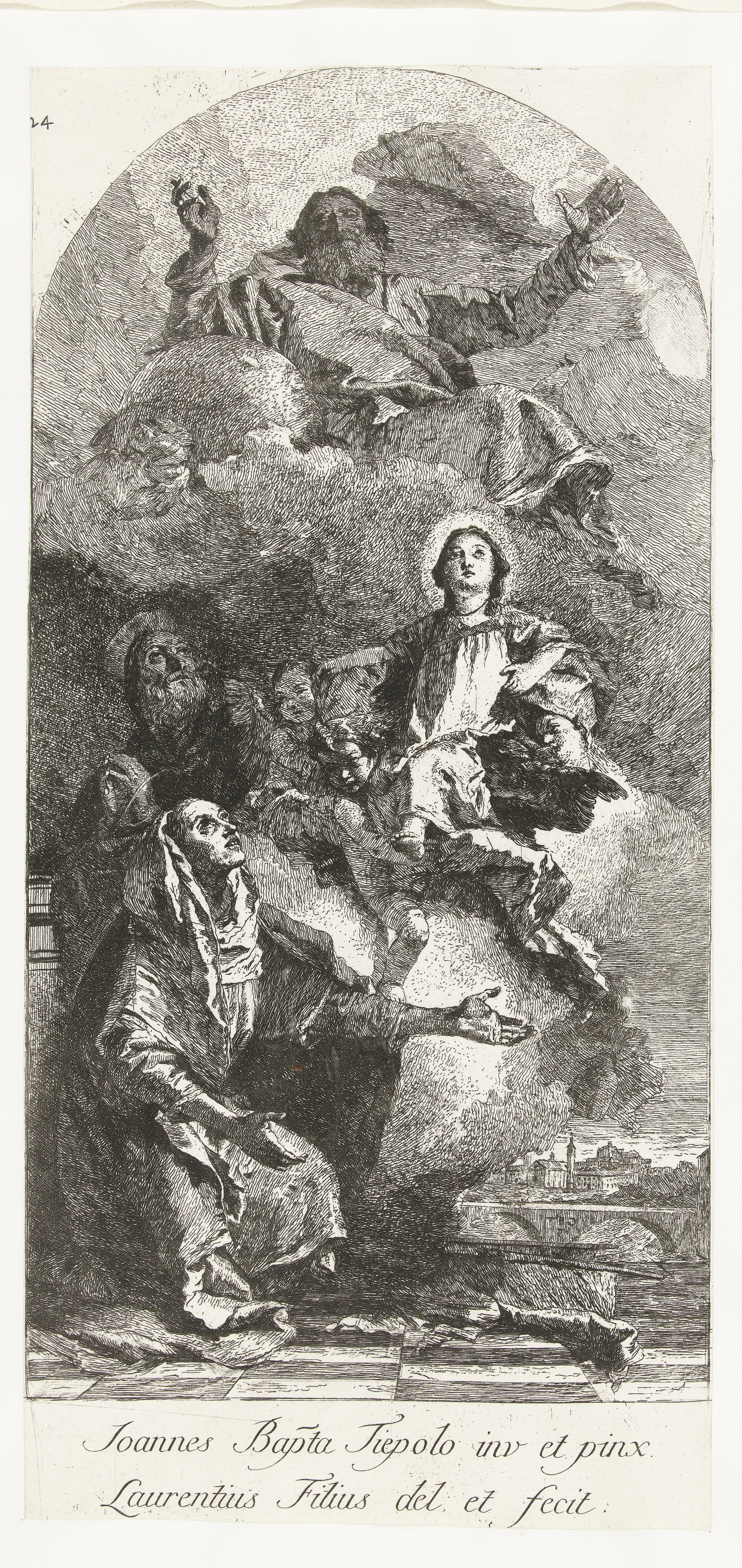 De heilige Joachim en Anna met God de Vader en Maria