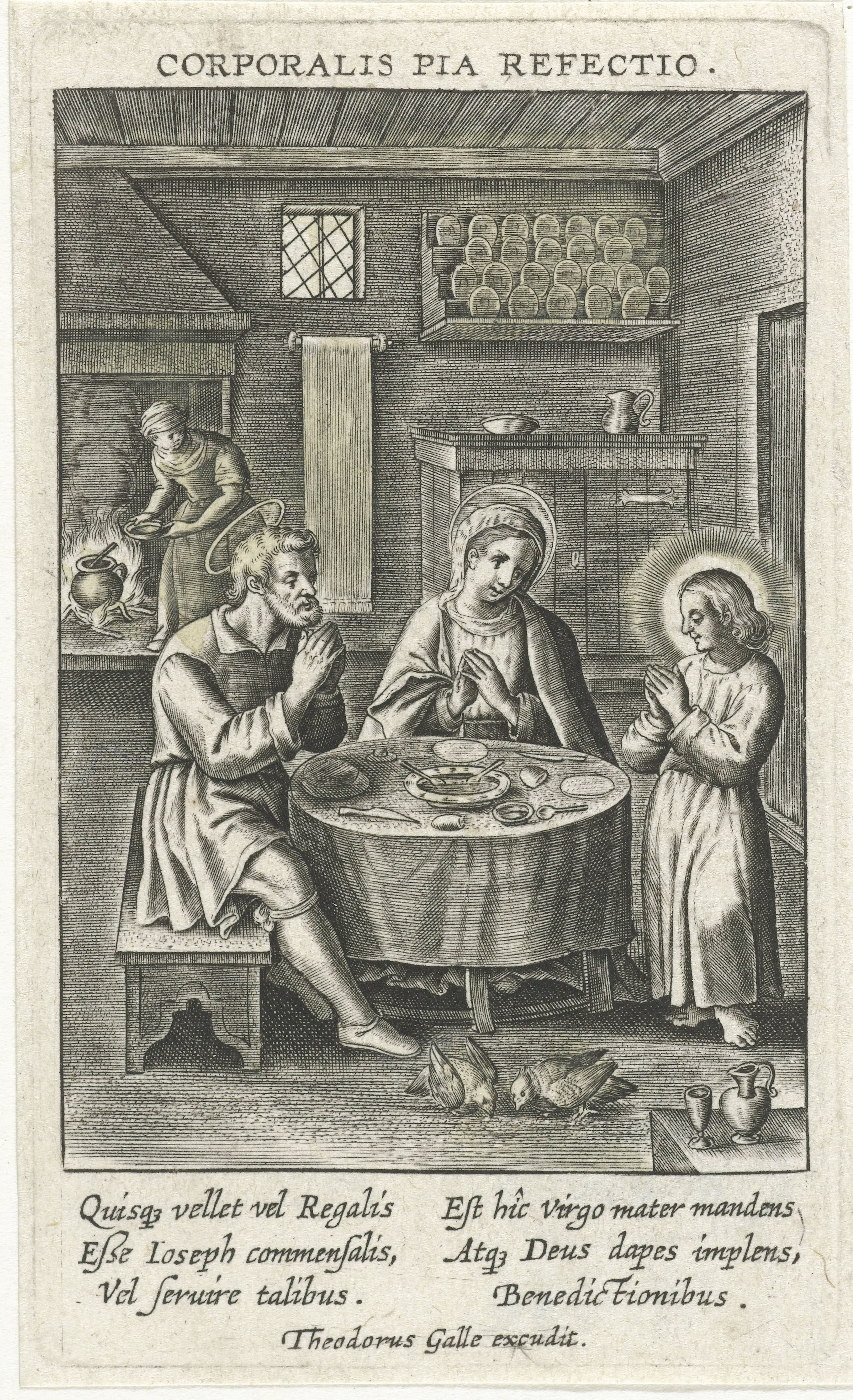 Christus bidt voor het eten