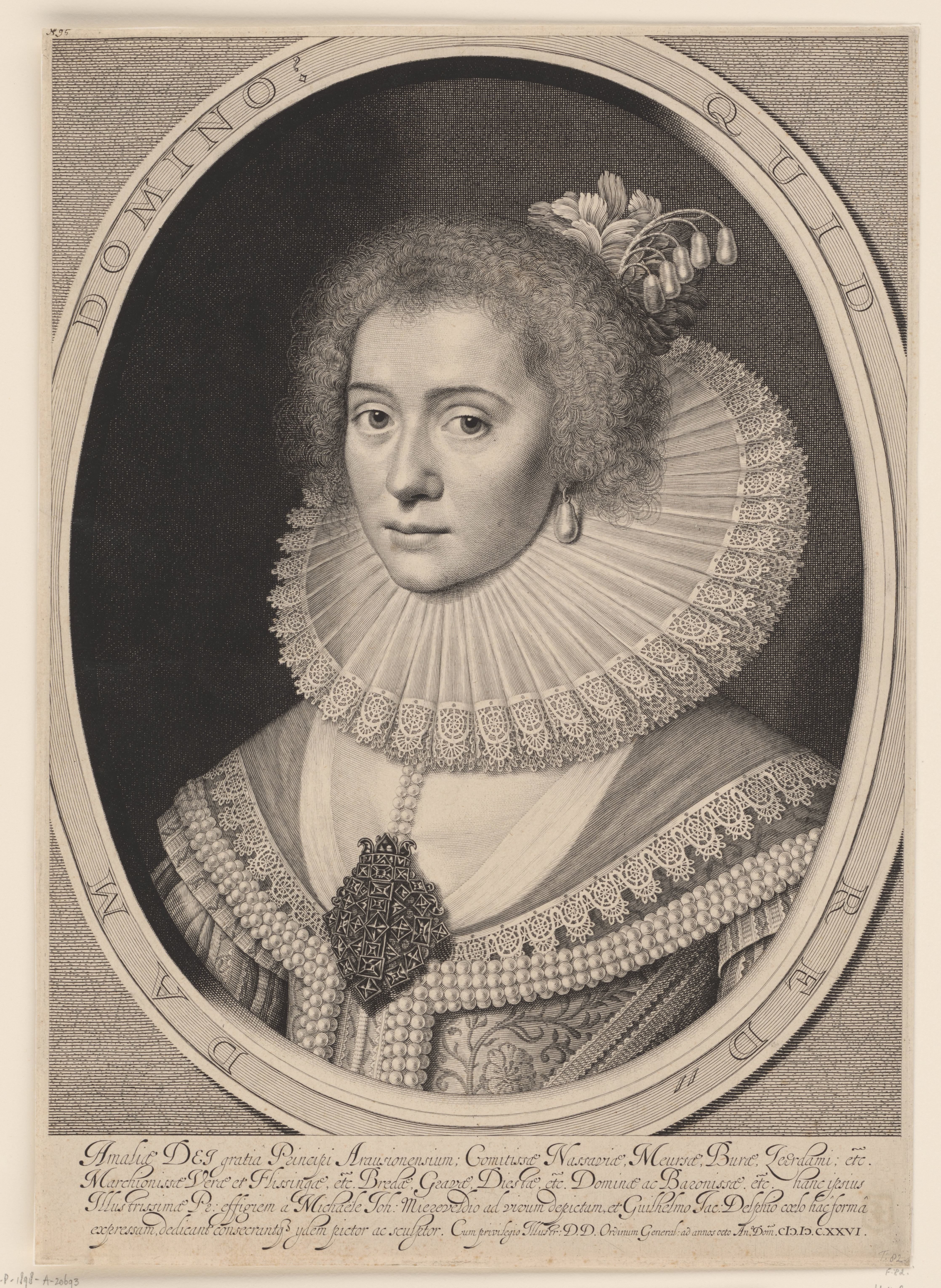 Portret van Amalia van Solms