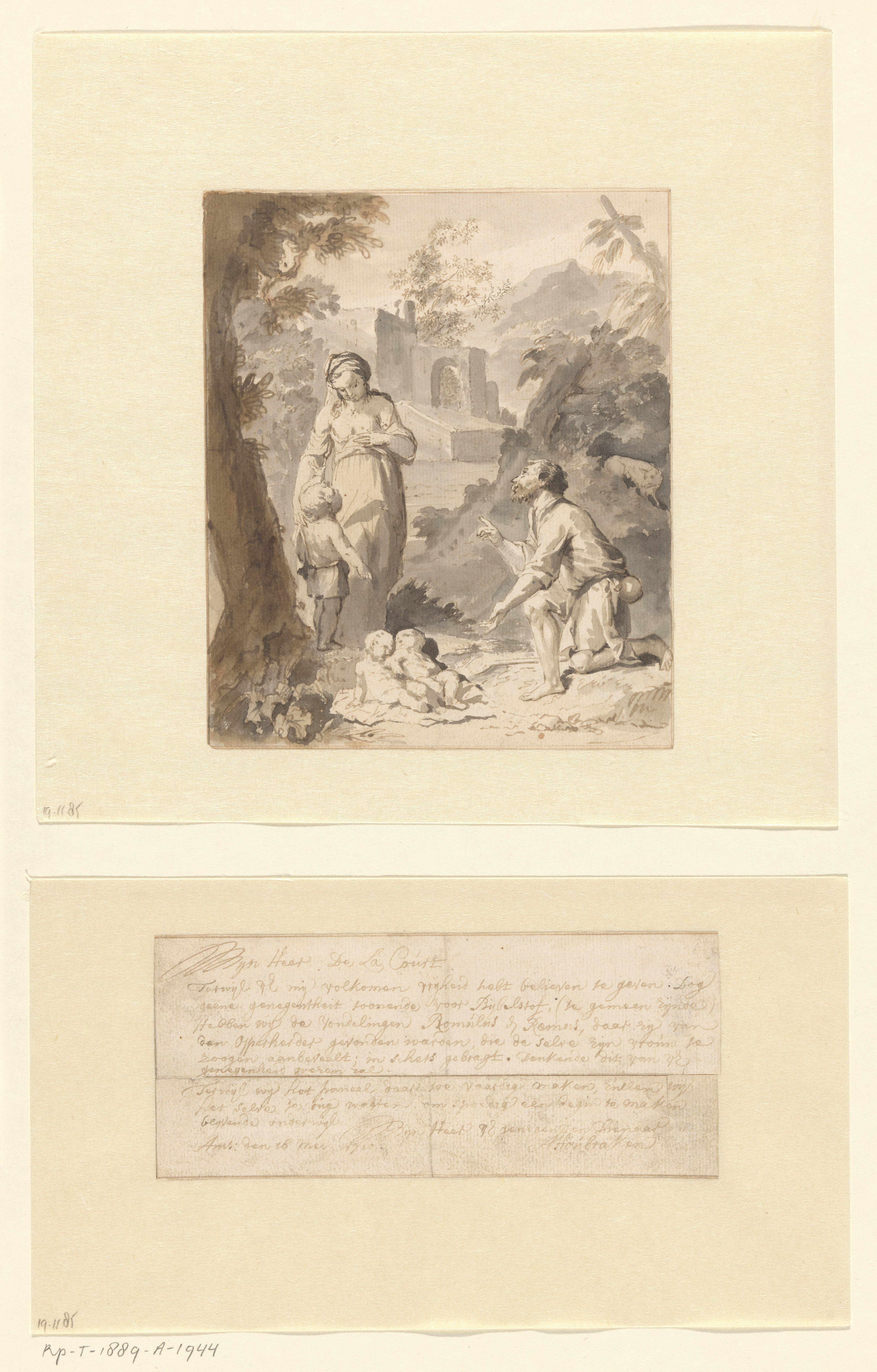 Romulus en Remus door de herder Faustulus gevonden