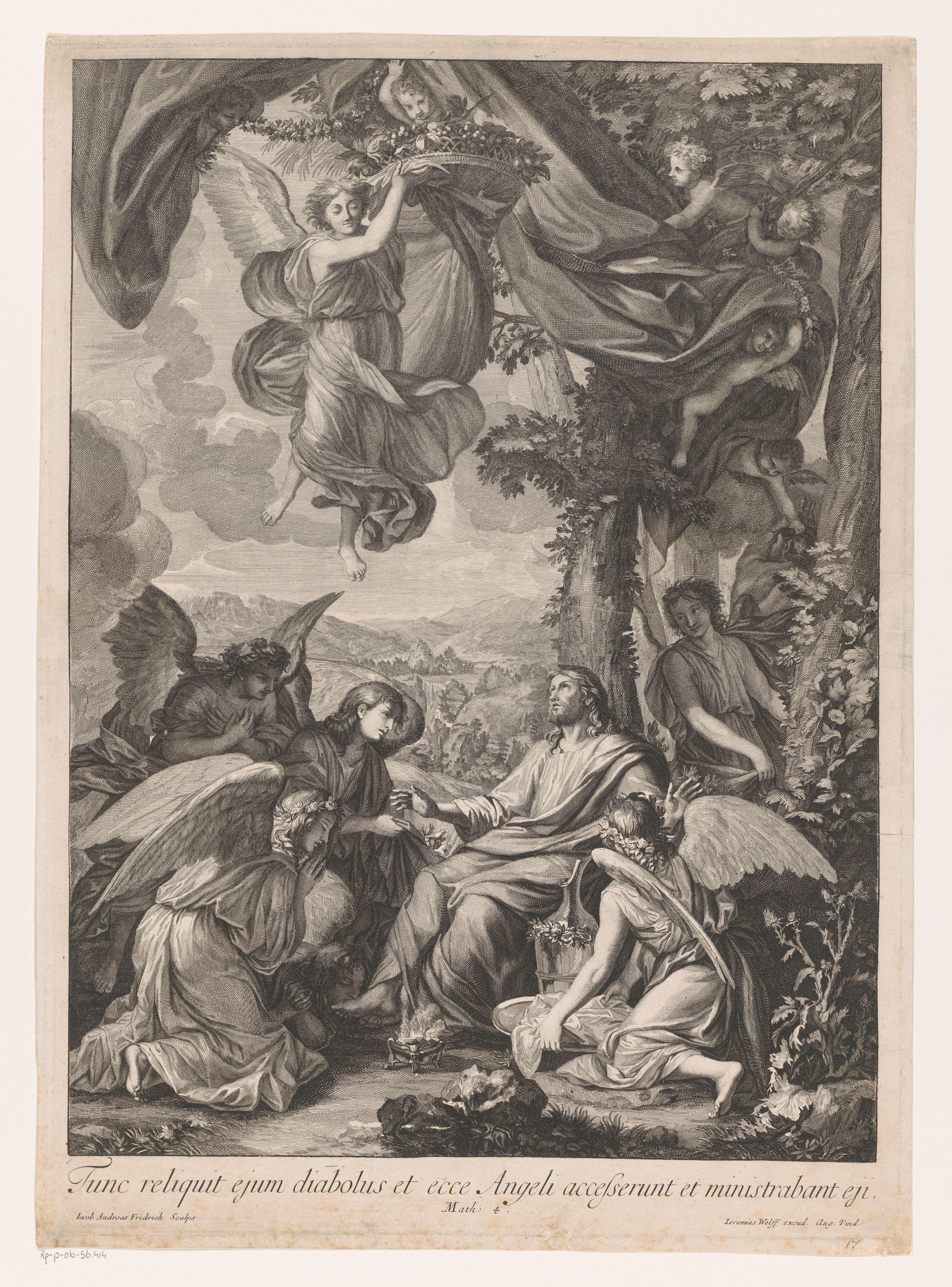 Christus omringd door engelen