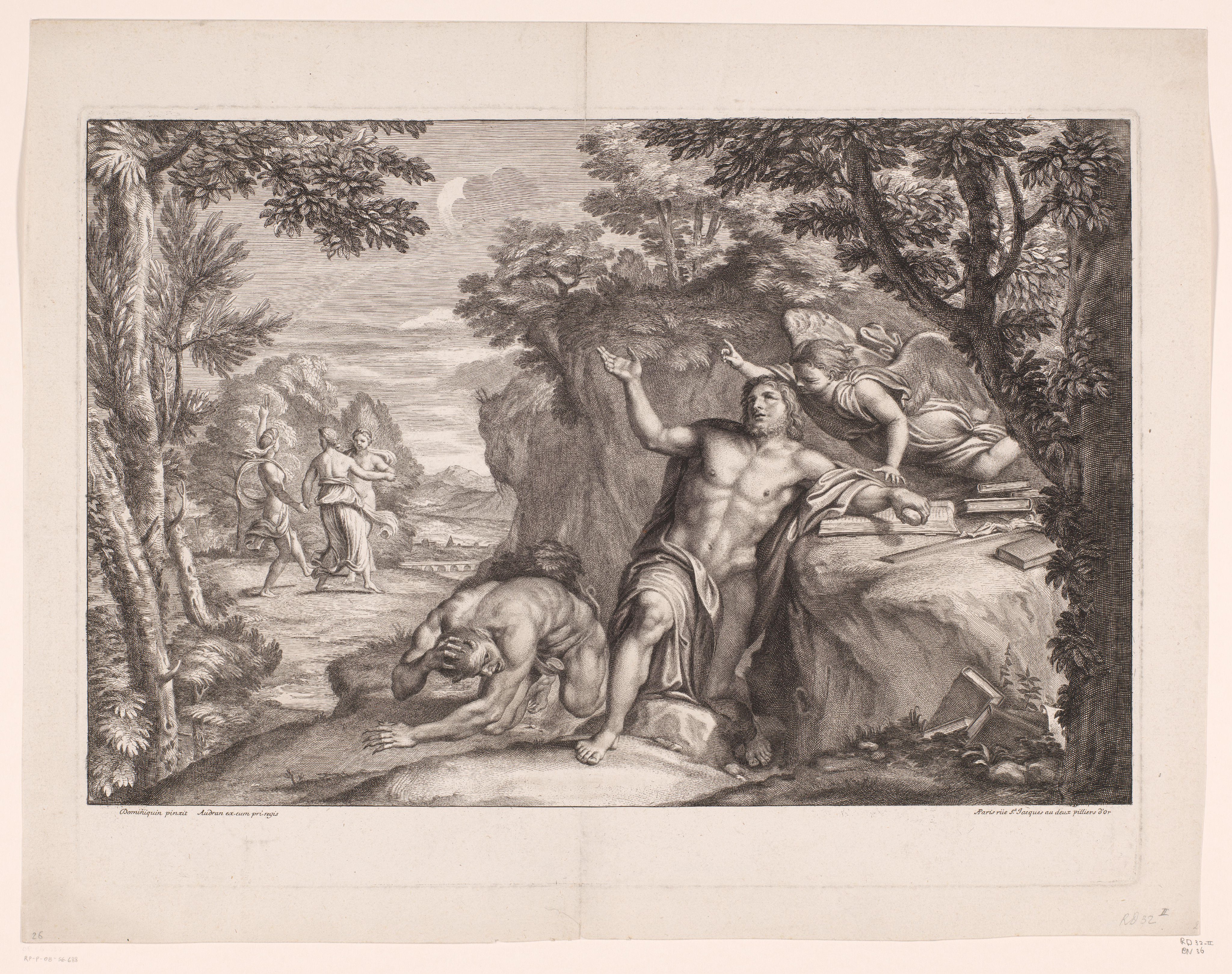 Verzoeking van Hieronymus in de woestijn