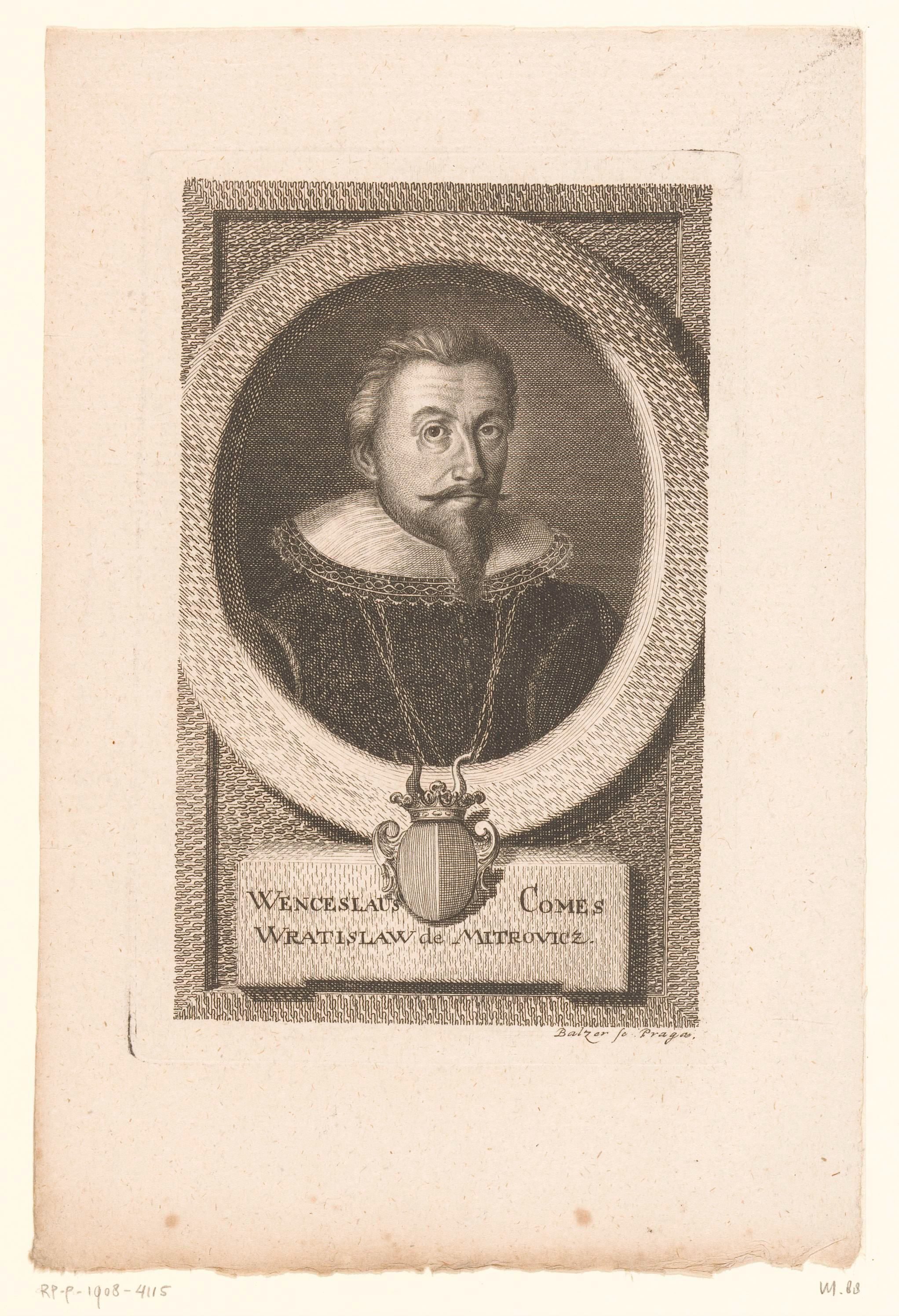 Portret van Wenzel, Freiherr von Wratislaw