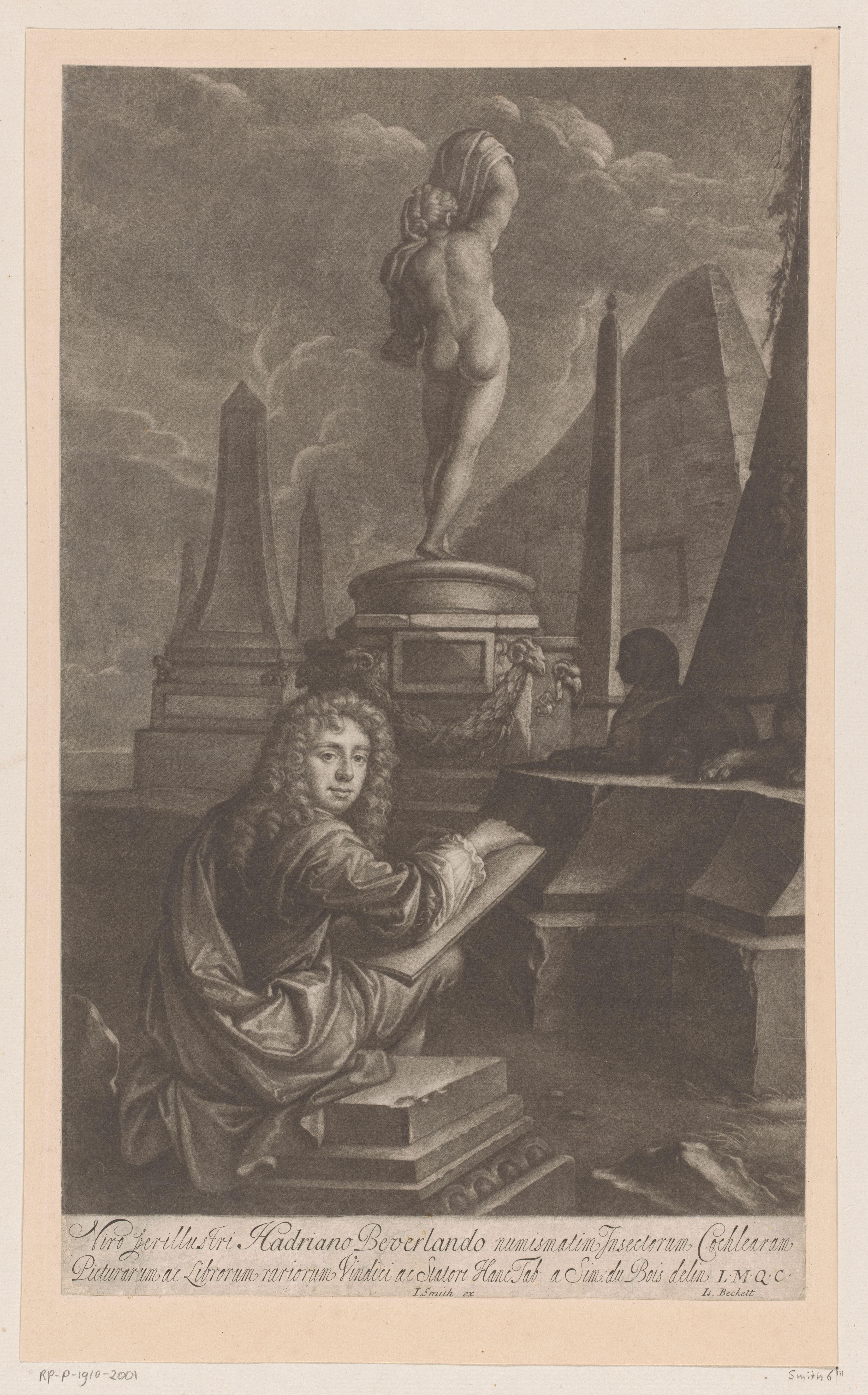 Portrait of Hadriaan Beverland Drawing a Statue of Venus
