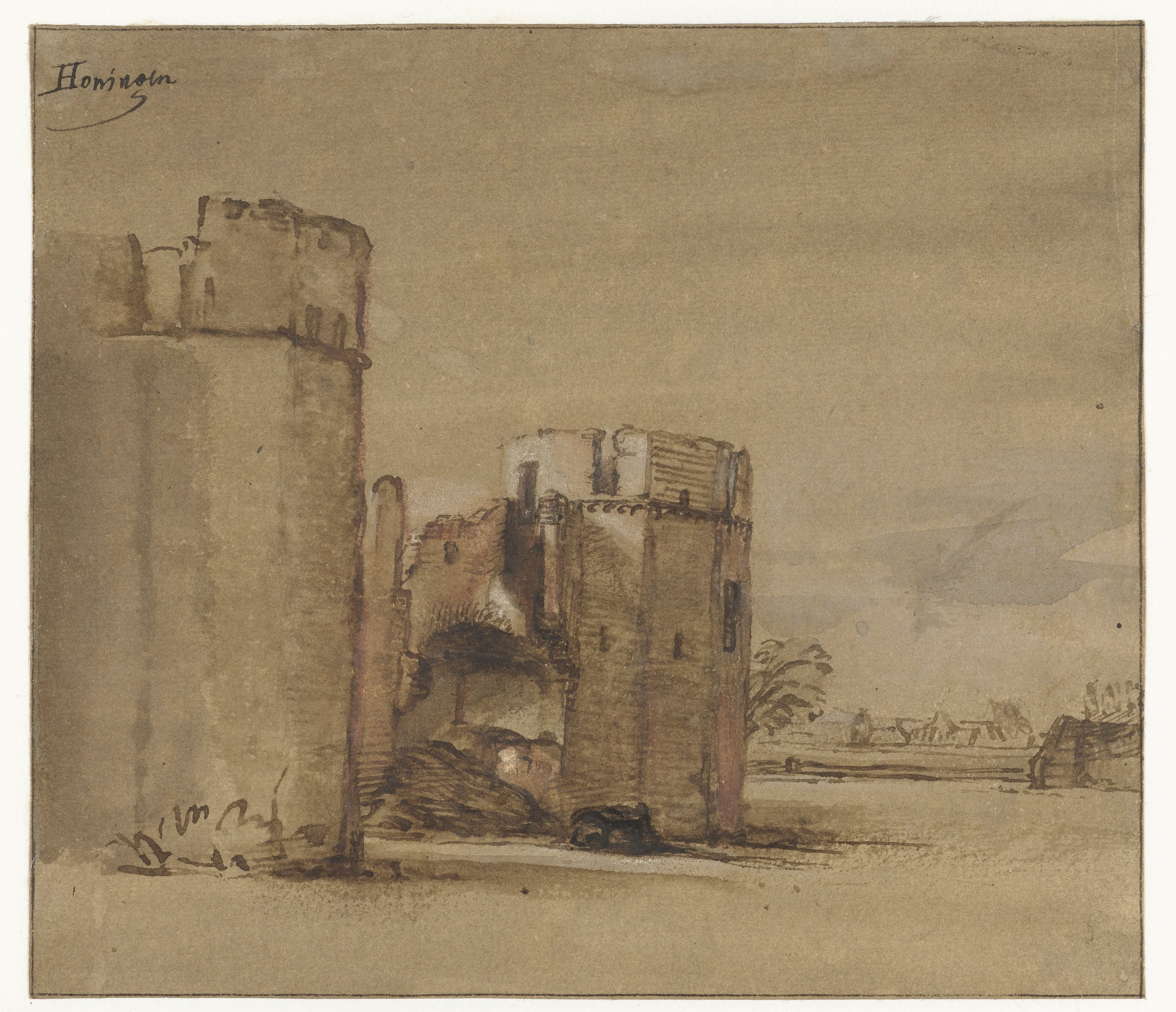 View of Kasteel Honingen near Rotterdam
