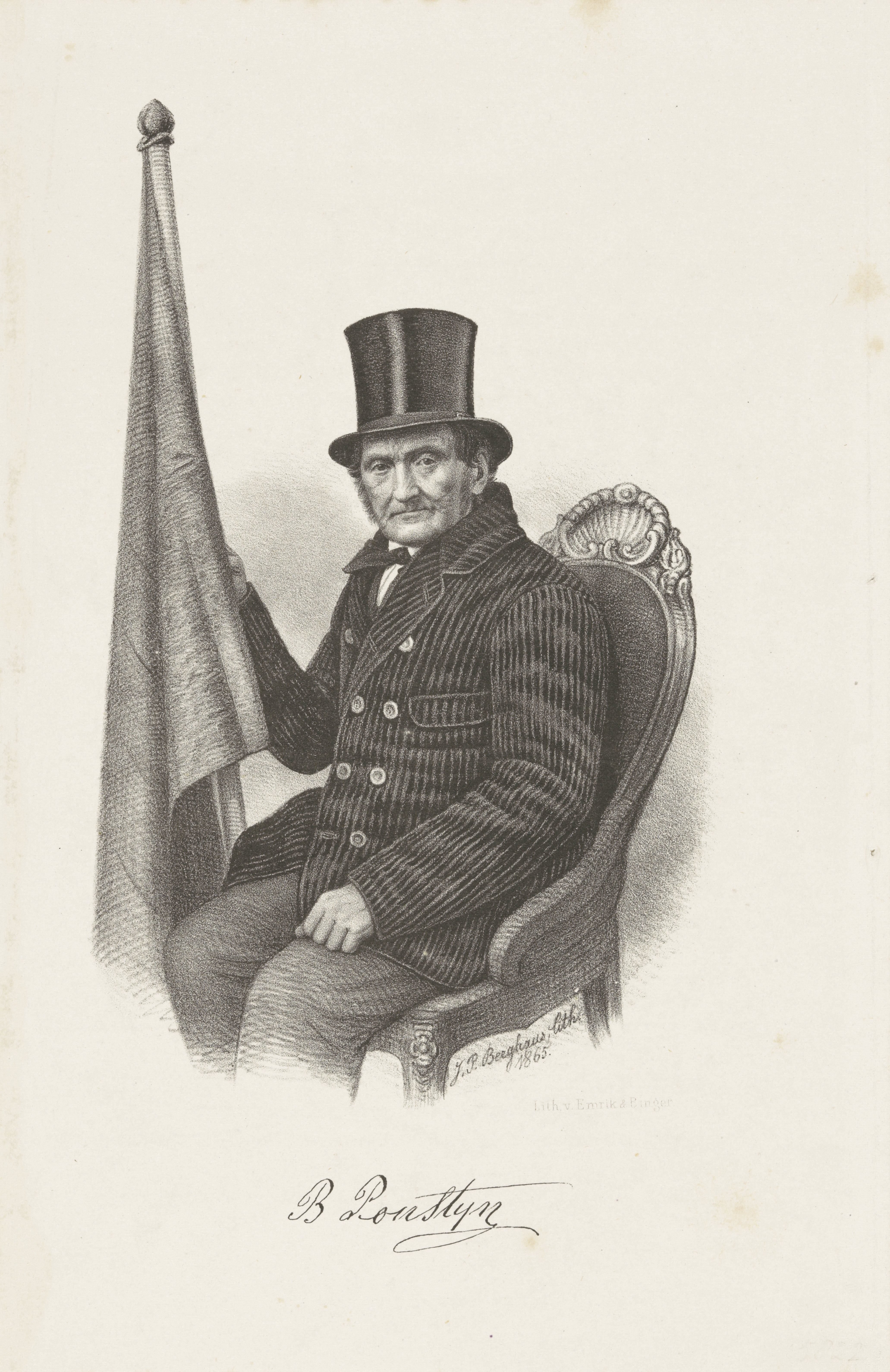 Portret van Barend Ponstijn, 1863