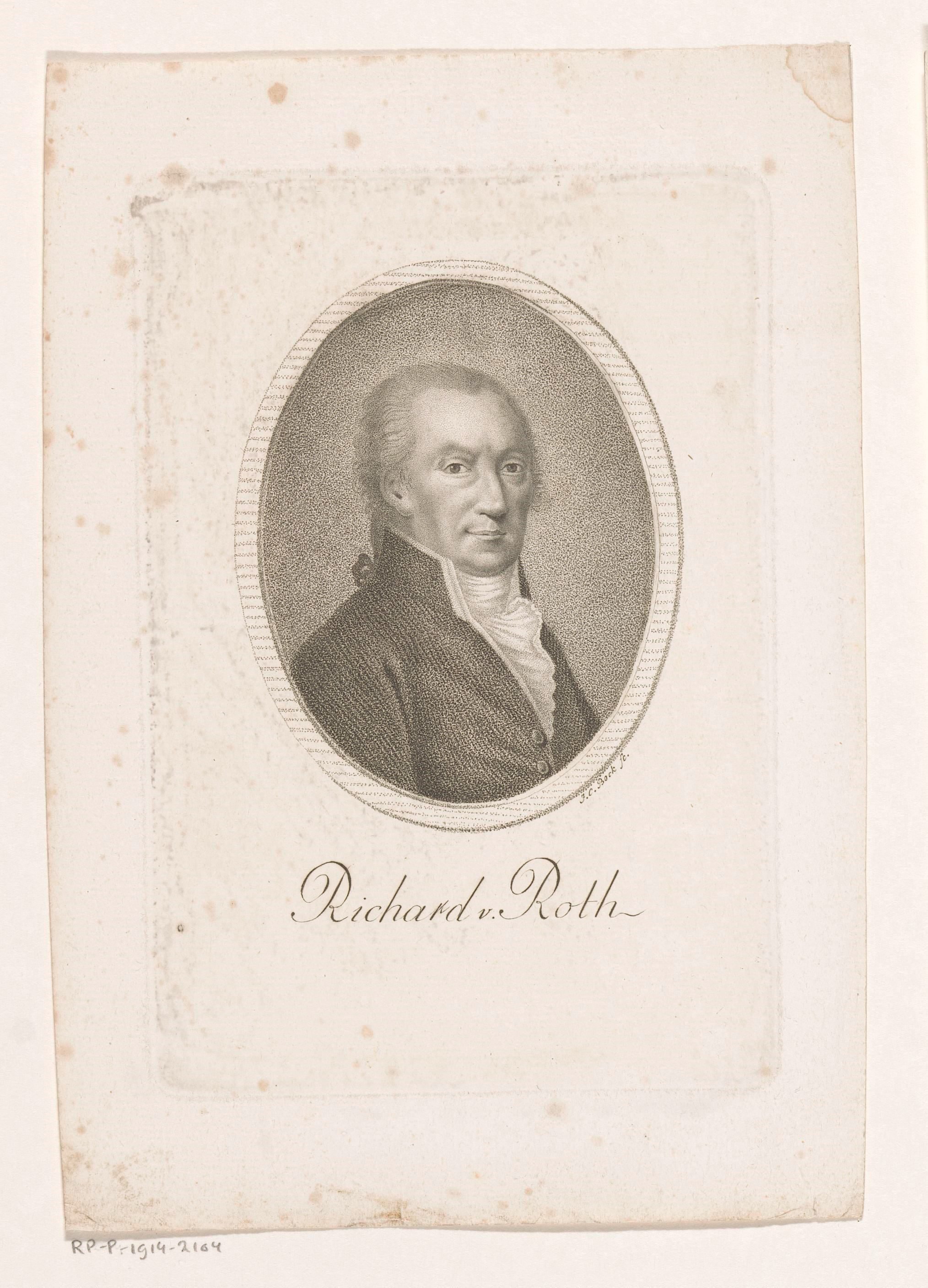 Portret van Johann Richard von Roth