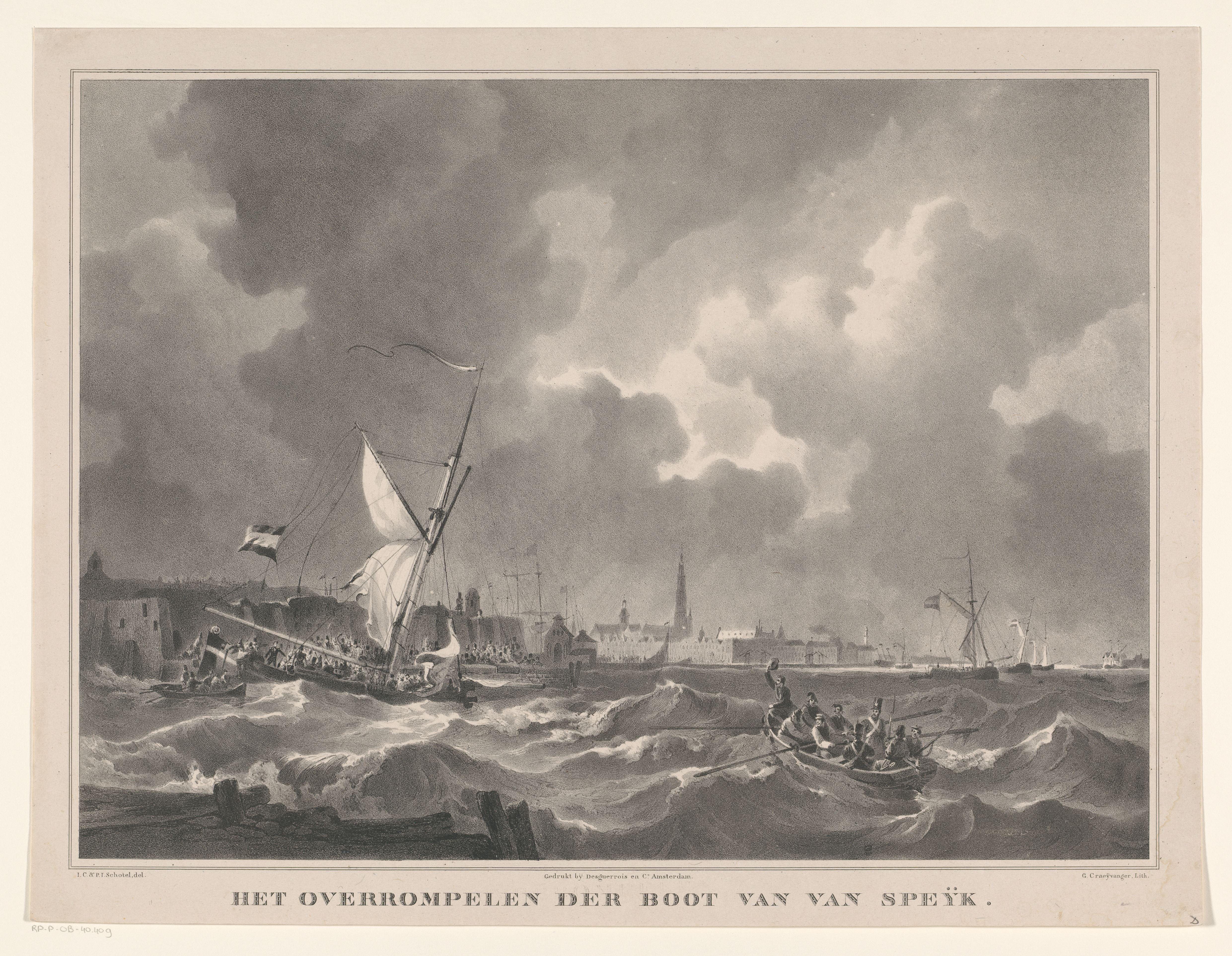 Overrompelen van de boot van Jan van Speyk