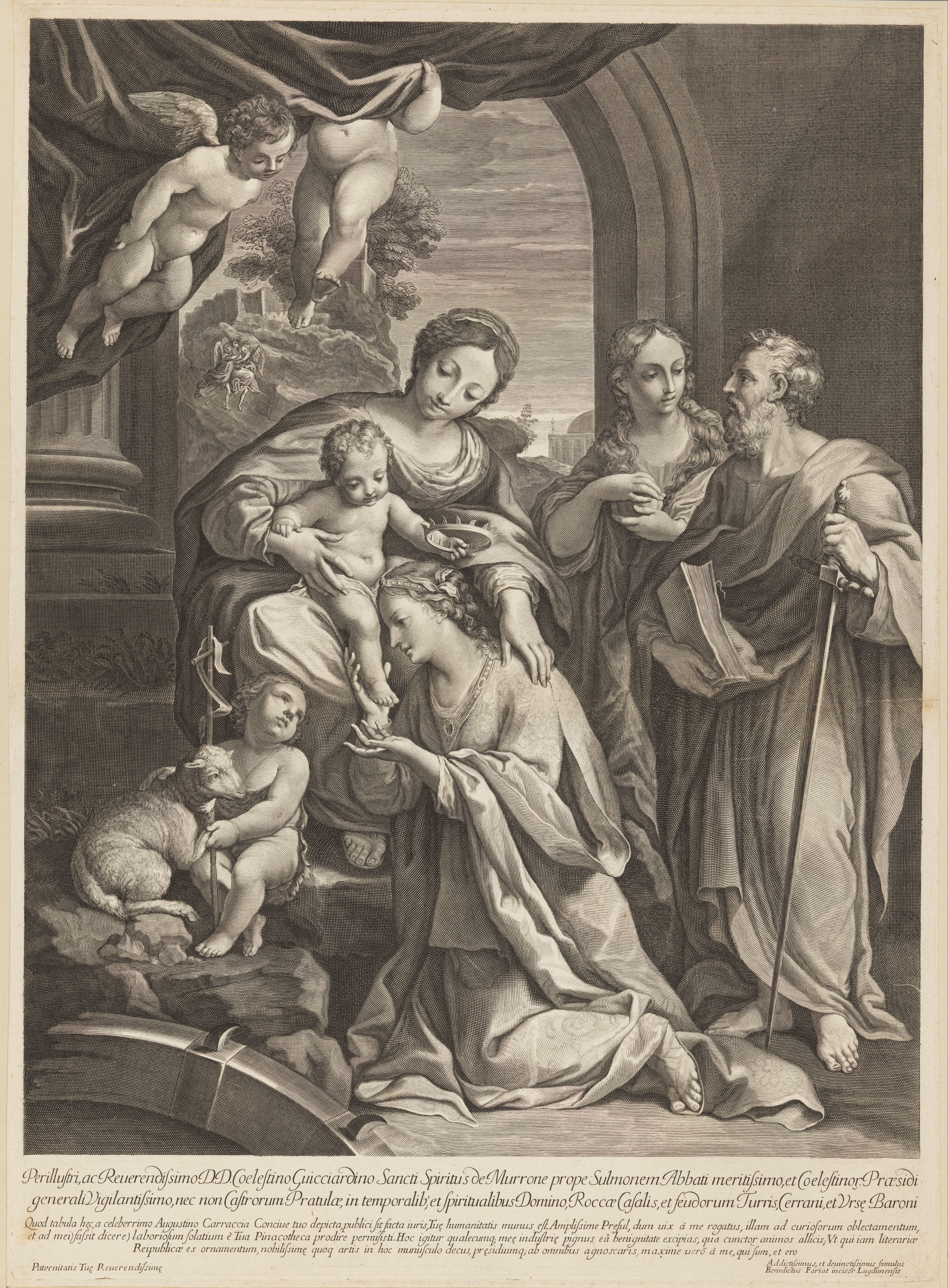 Catharina van Alexandrië gekroond door het Christuskind