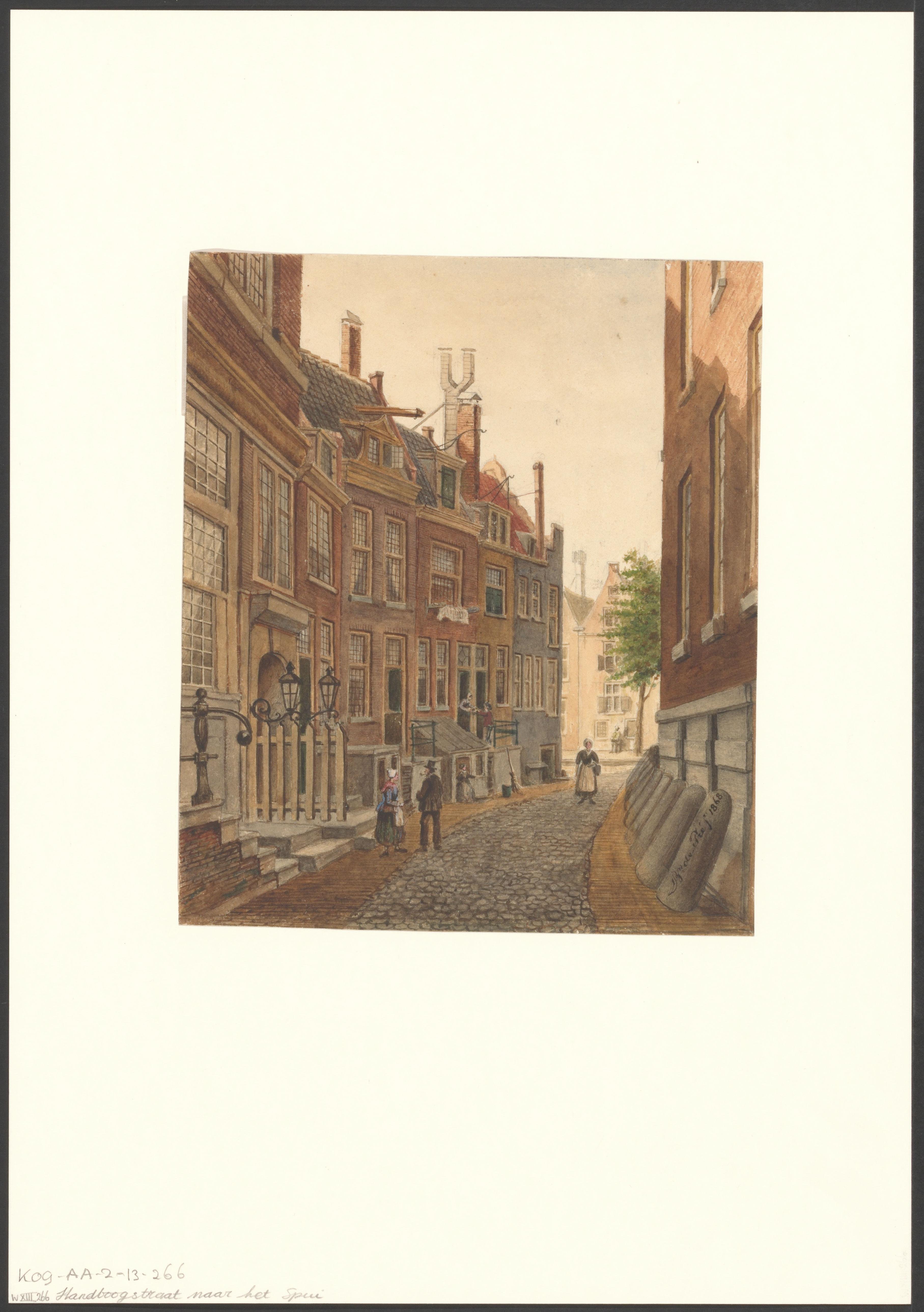 Gezicht op de Handboogstraat