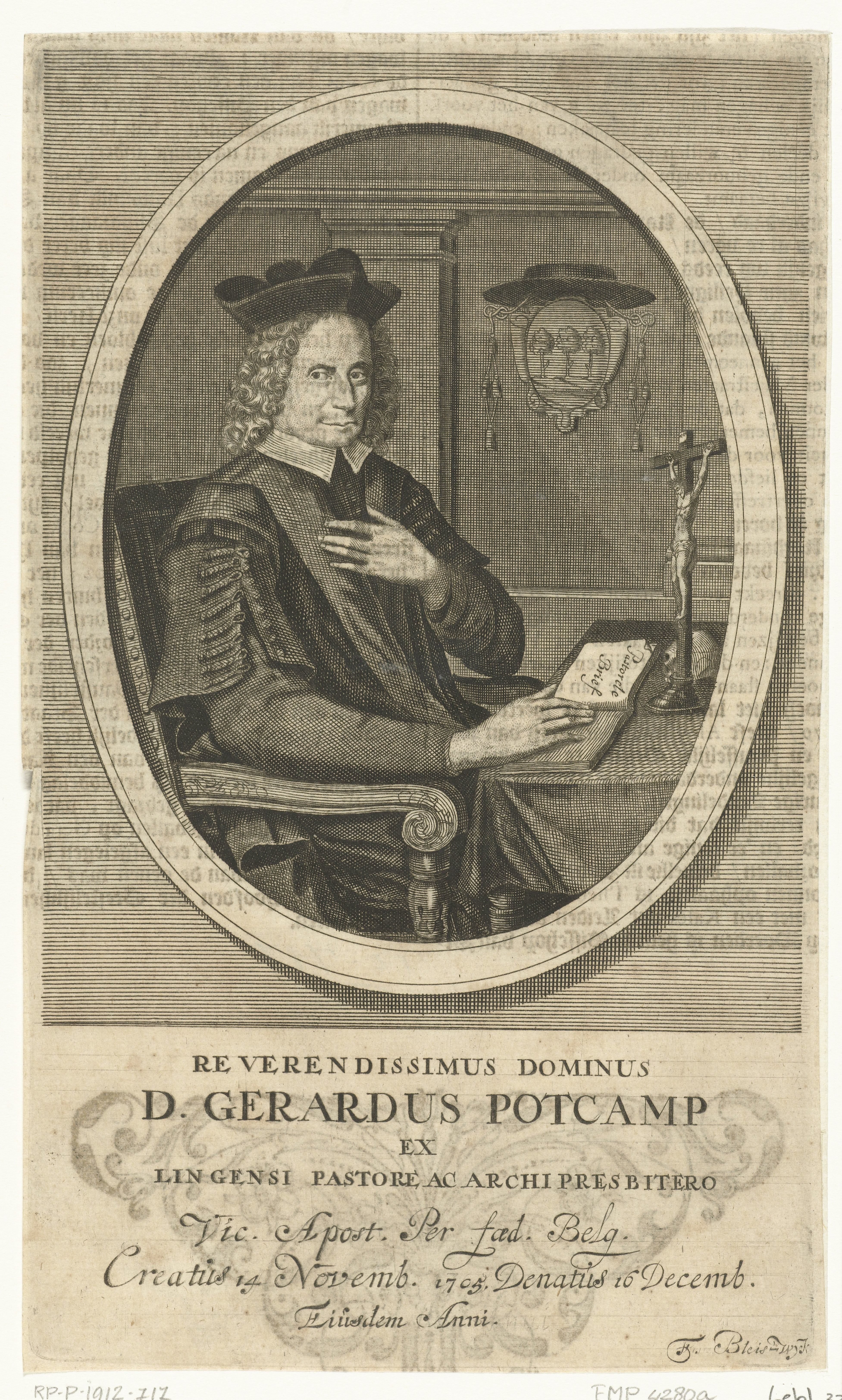 Portret van Gerard Potcamp, pastoor en aartspriester van Lingen