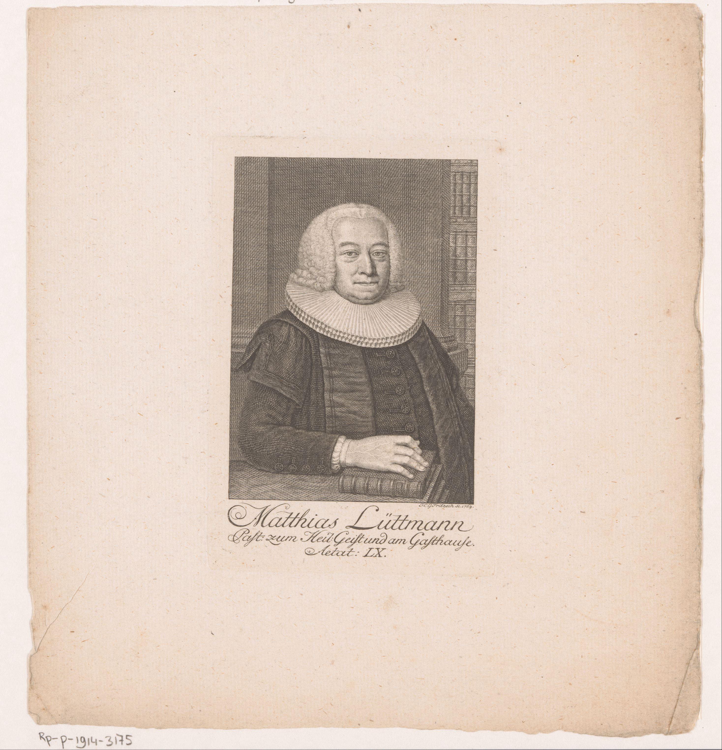 Portret van Matthias Lüttmann op 60-jarige leeftijd