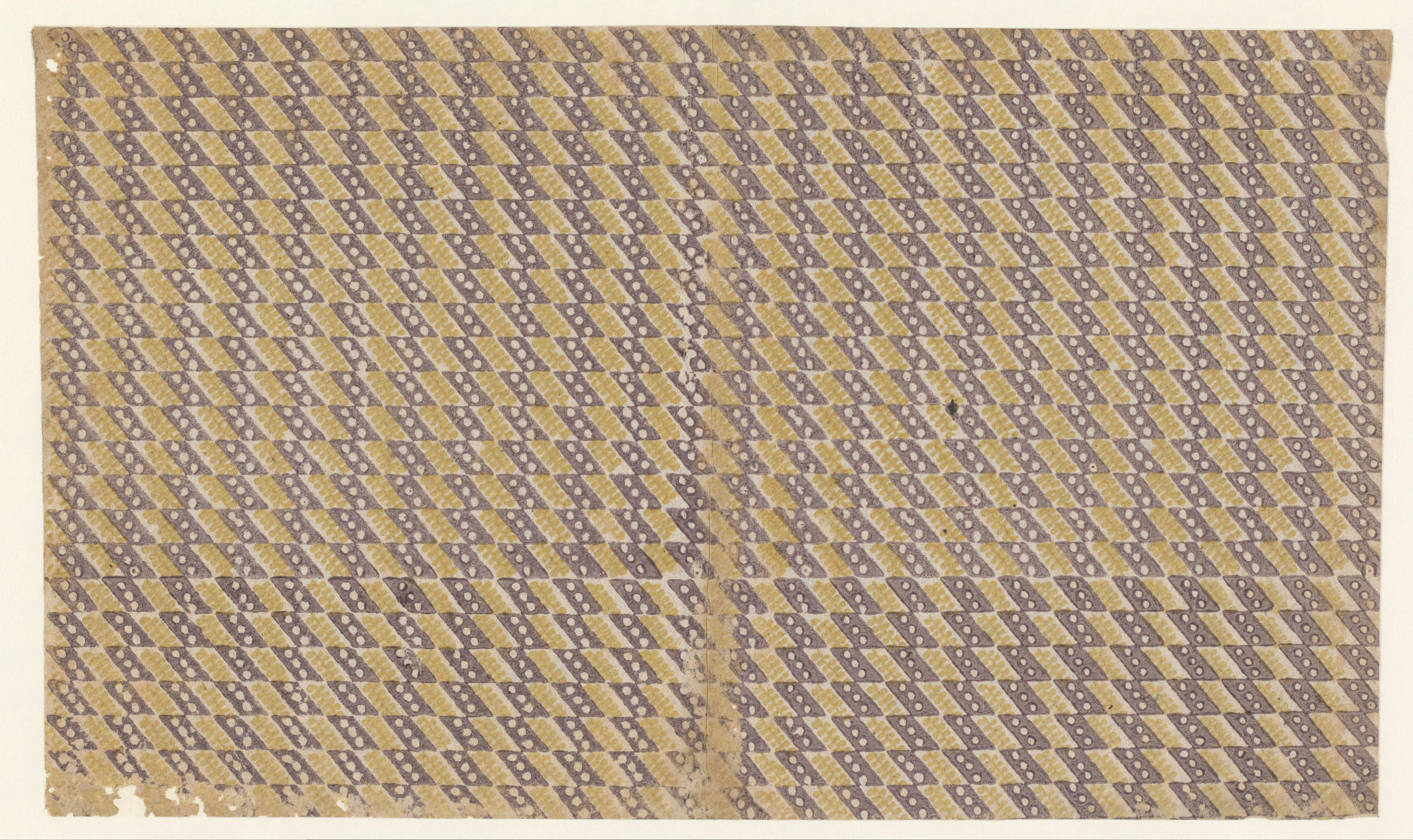 Blad met banenpatroon van parallellogram met drie cirkels