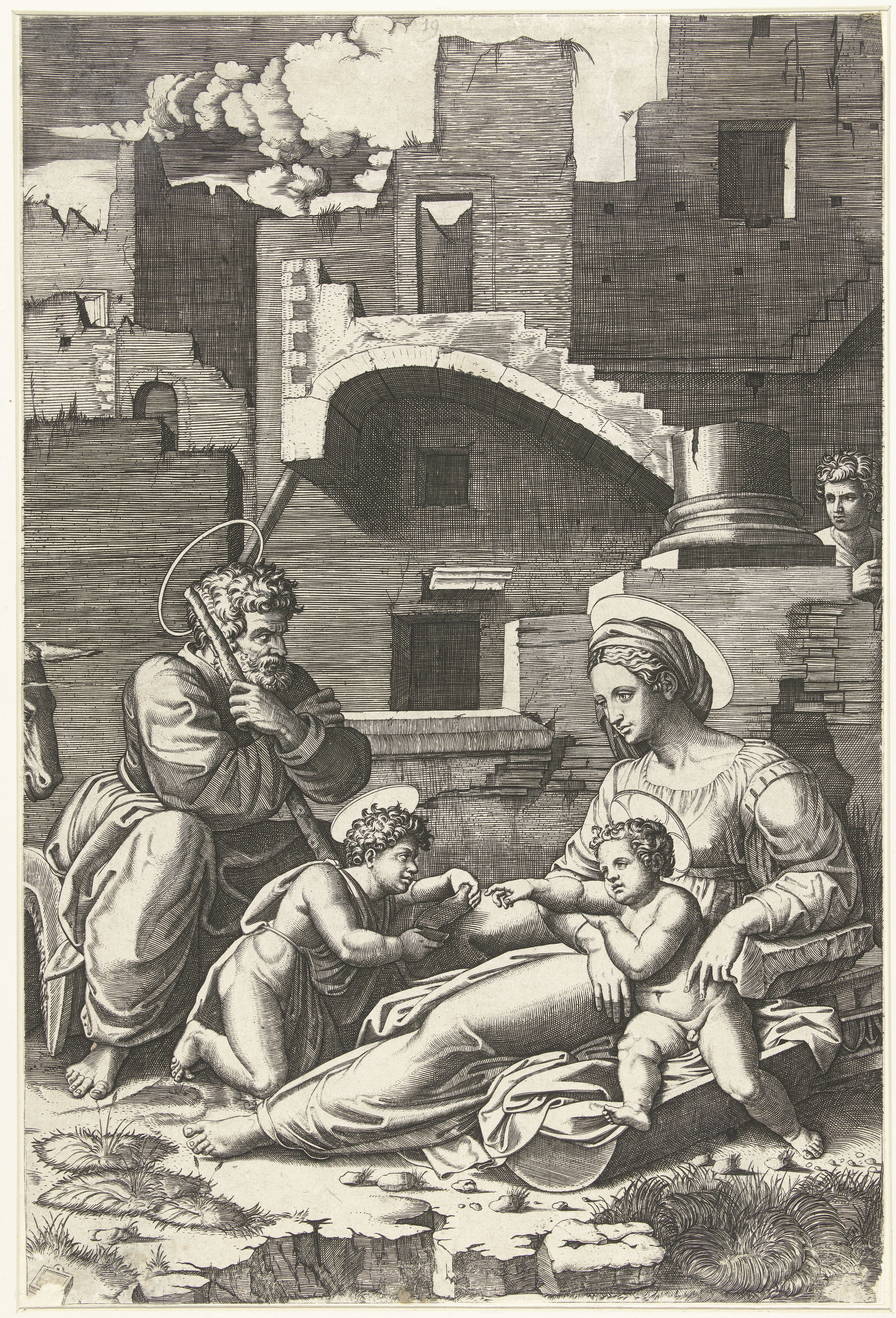 Maria met kind en Jozef en kleine Johannes de Doper