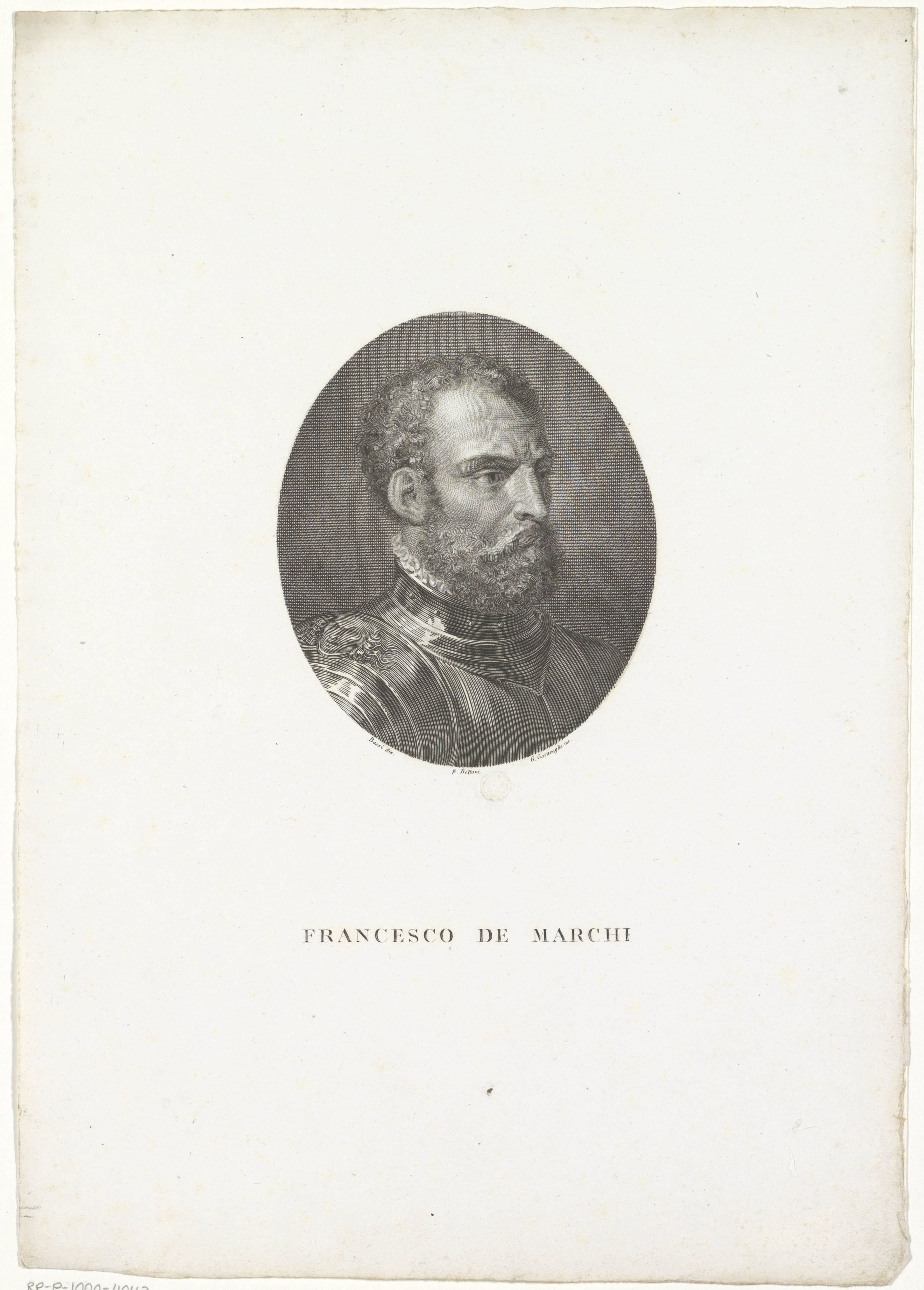 Portret van Francesco de Marchi