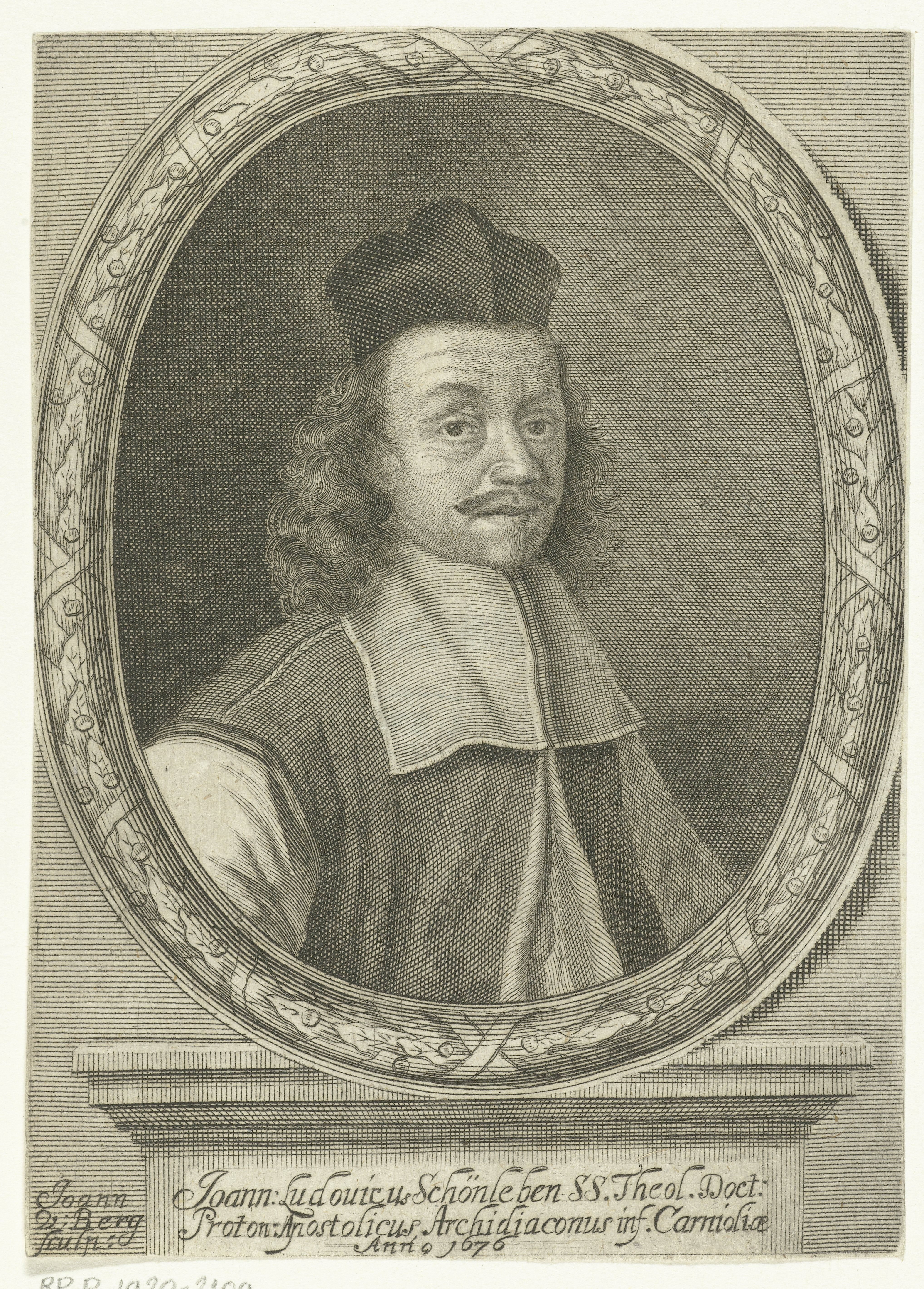 Portret van aartsdiaken Johann Ludwig Schönleben