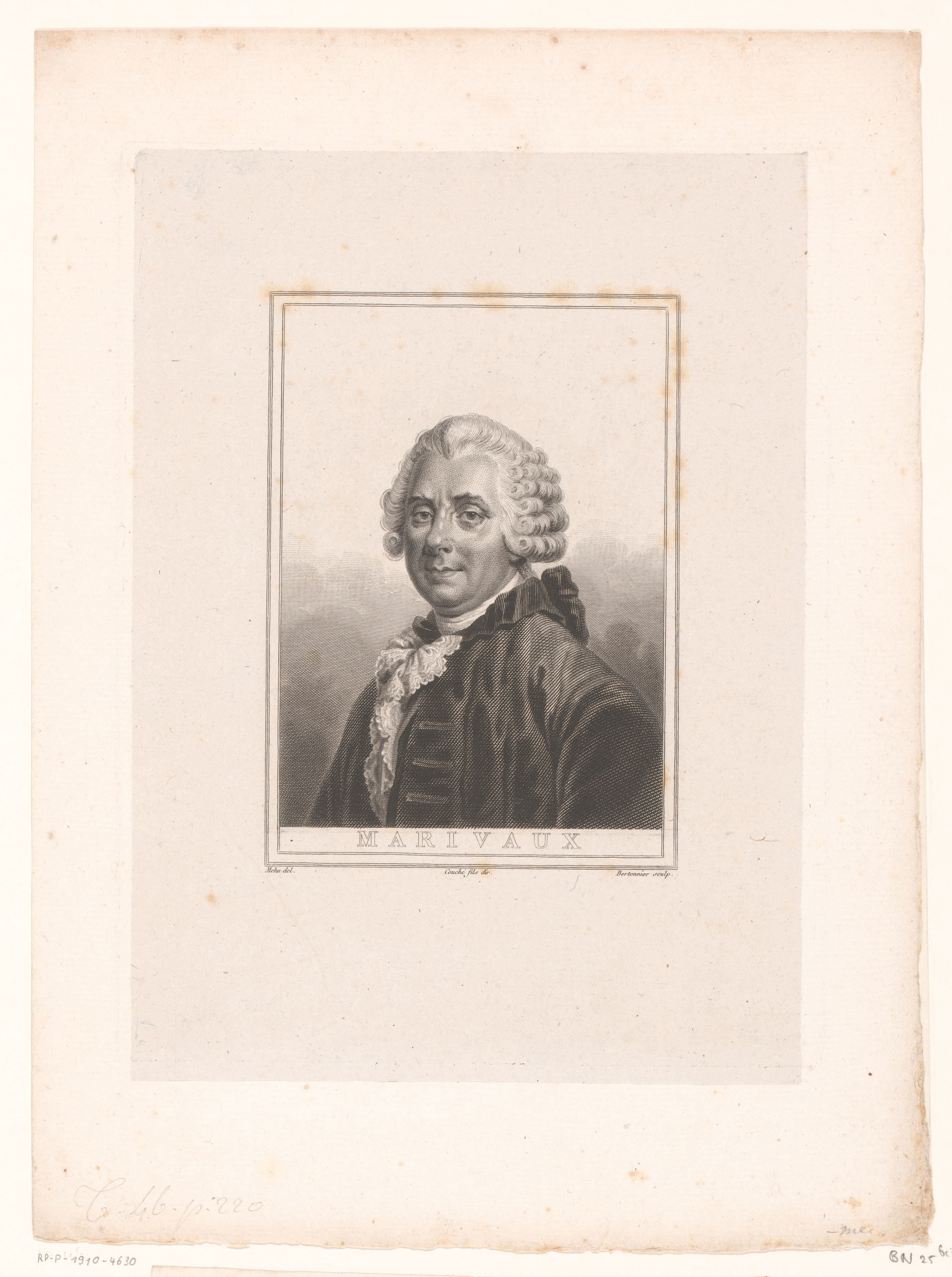 Portret van Pierre Carlet de Marivaux