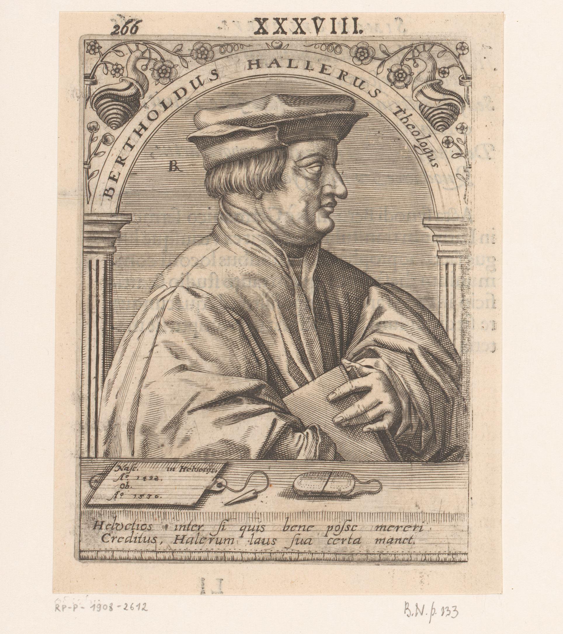 Portret van Berchtold Haller