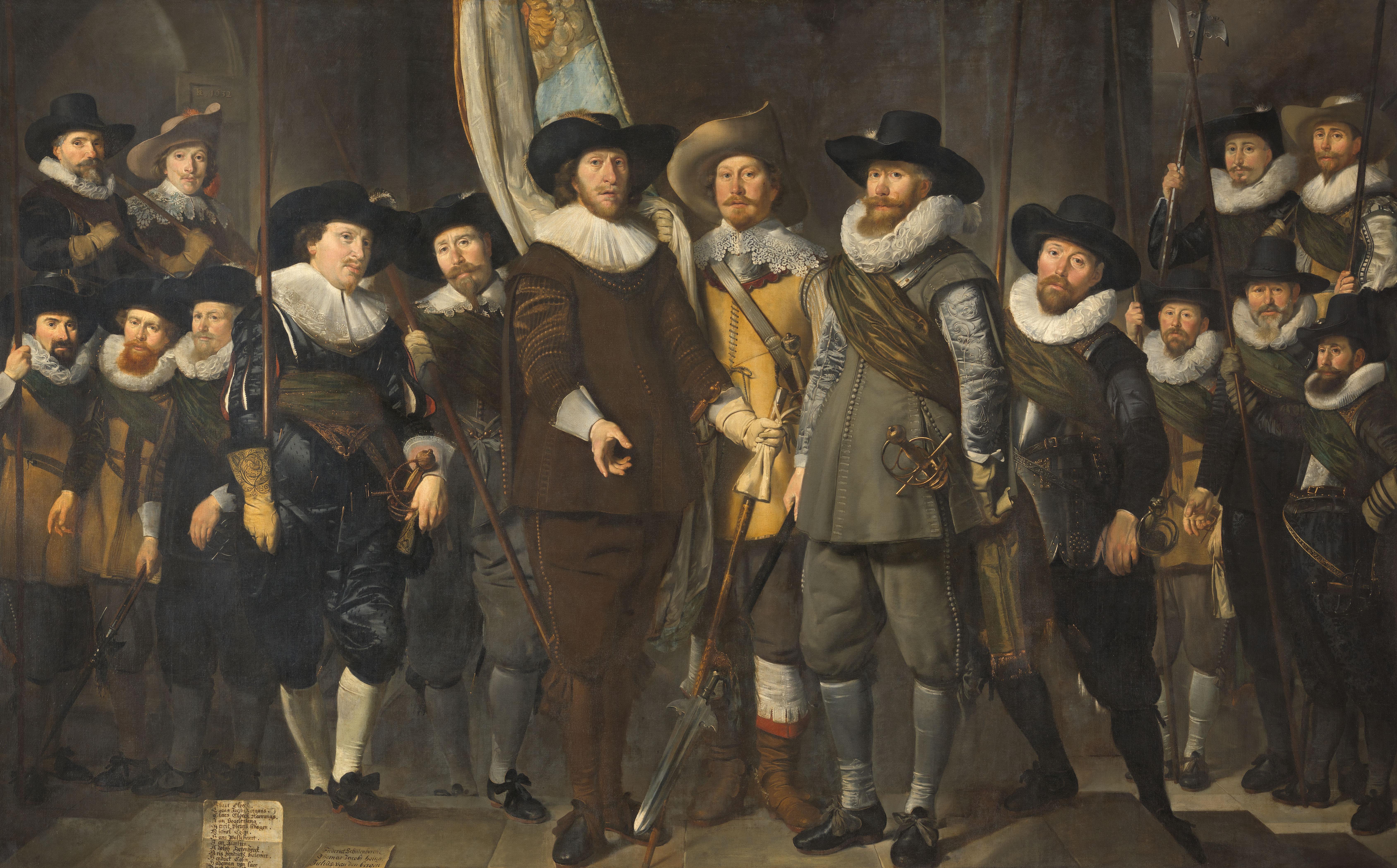 Officers and Other Civic Guardsmen of the IIIrd District of Amsterdam, under the Command of Captain Allaert Cloeck and Lieutenant Lucas Jacobsz Rotgans