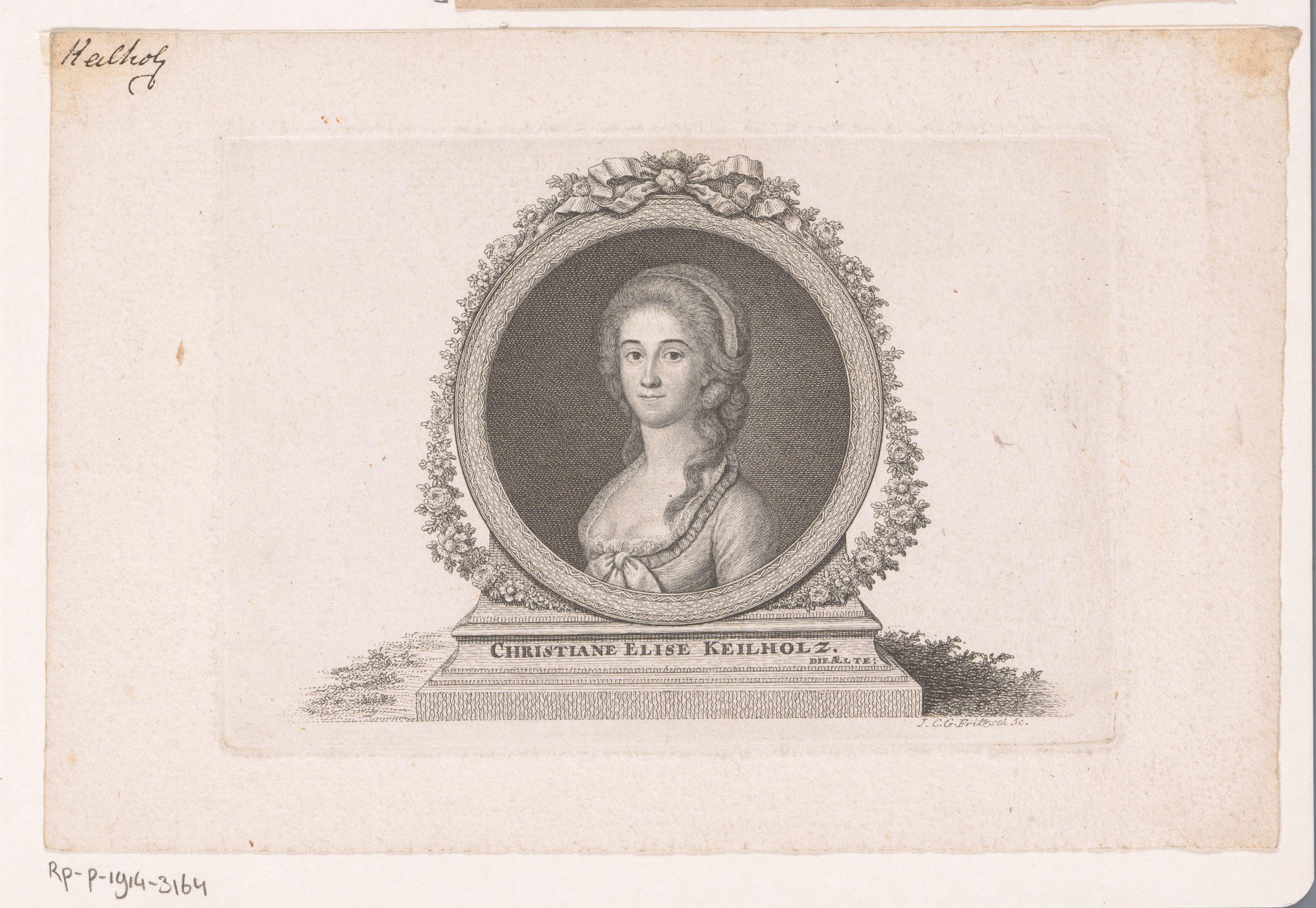 Portret van Christiane Magdalena Elisabeth Keilholz