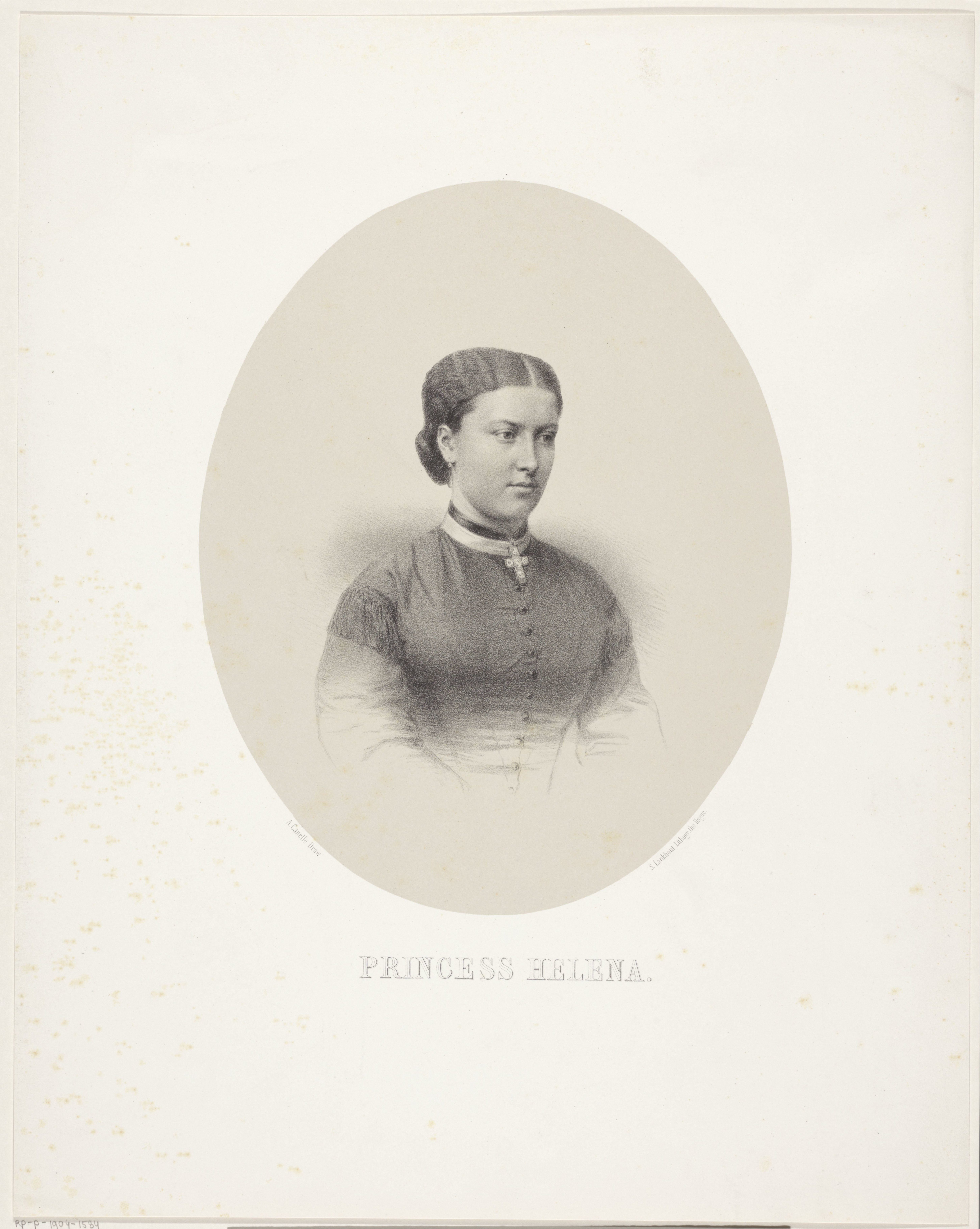 Portret van Prinses Helena van Saksen-Coburg