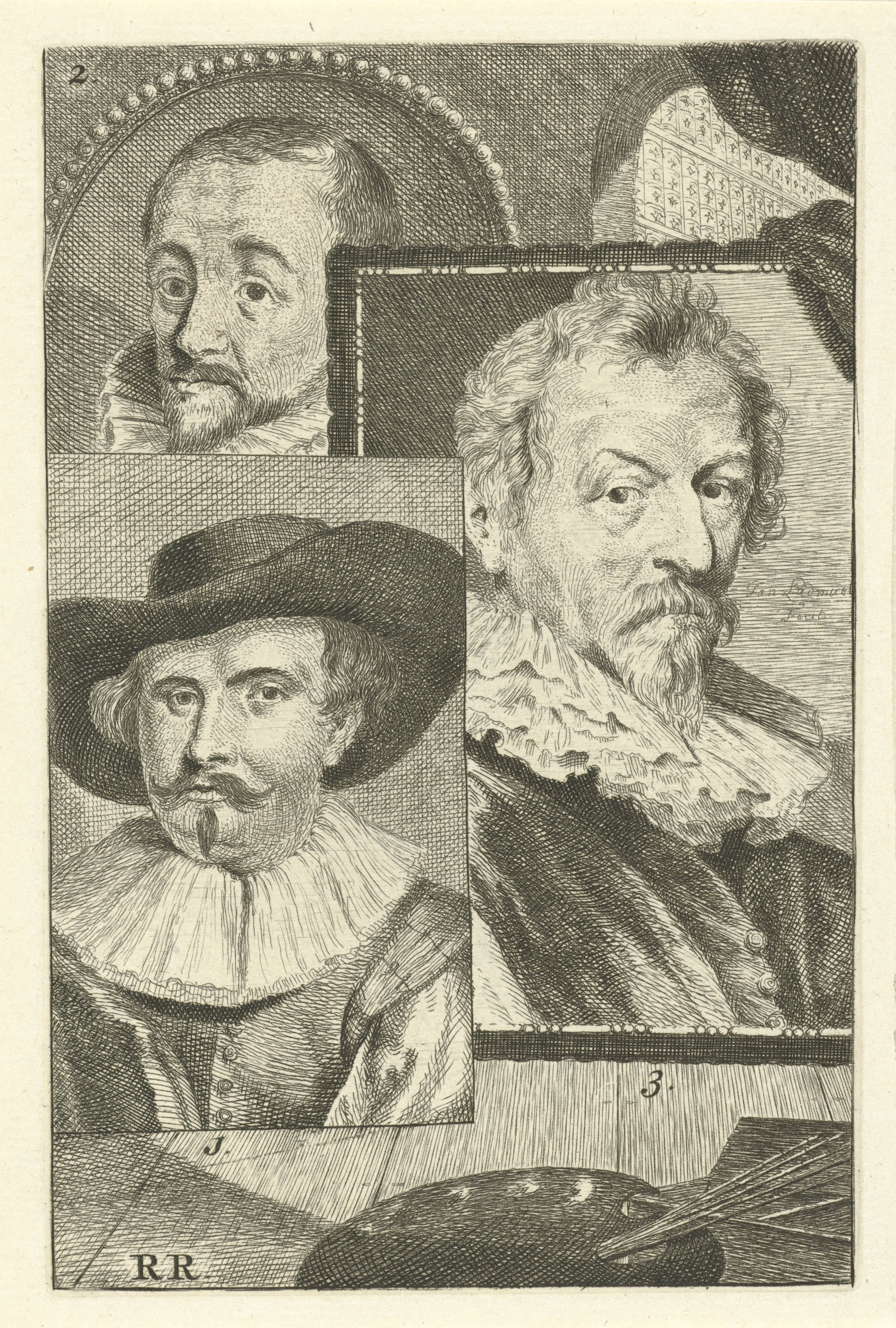 Portretten van Willem van Nieulandt II, Gerrit Pietersz. Sweelink en Hendrik van Balen I
