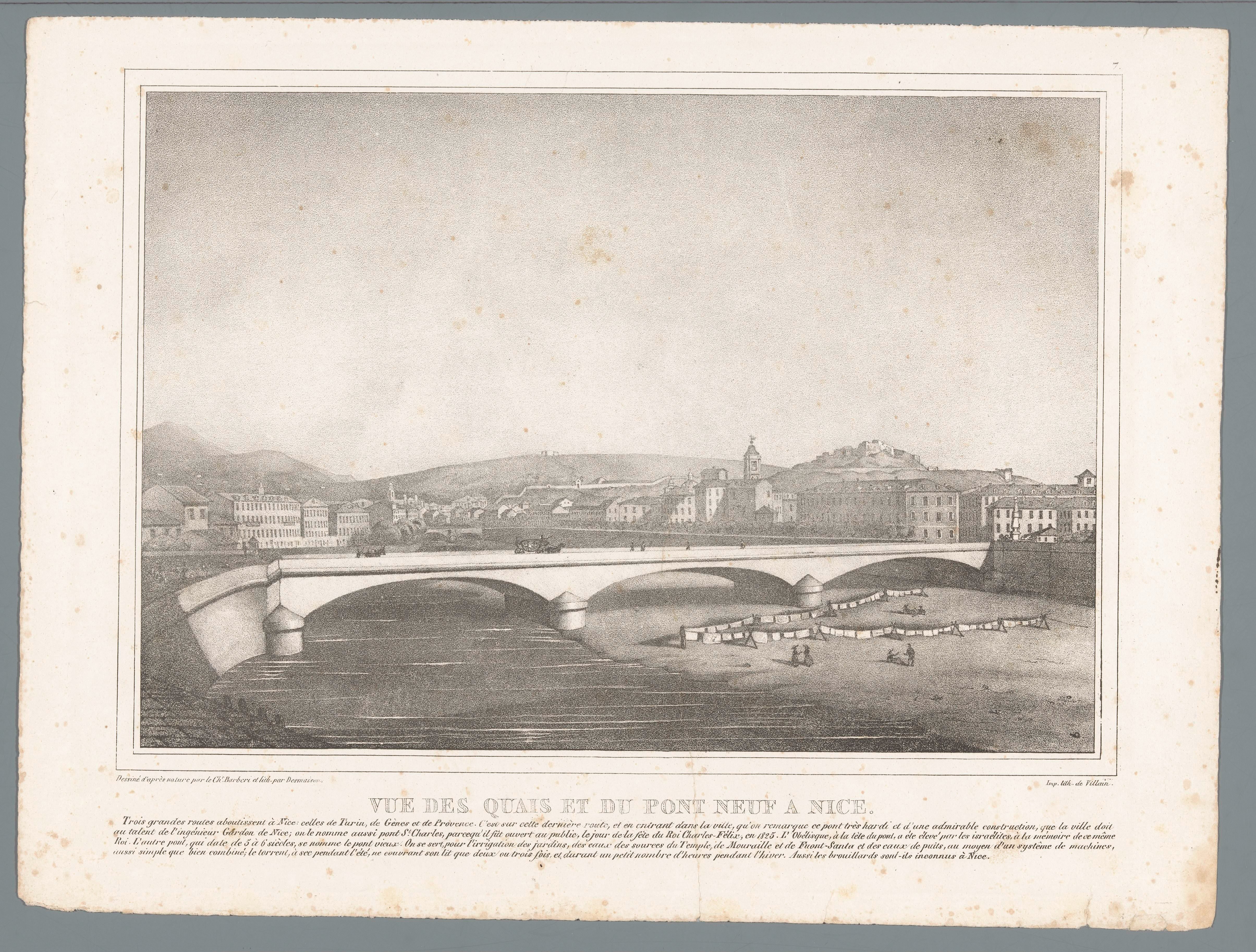 Zicht op de Pont Neuf in Nice