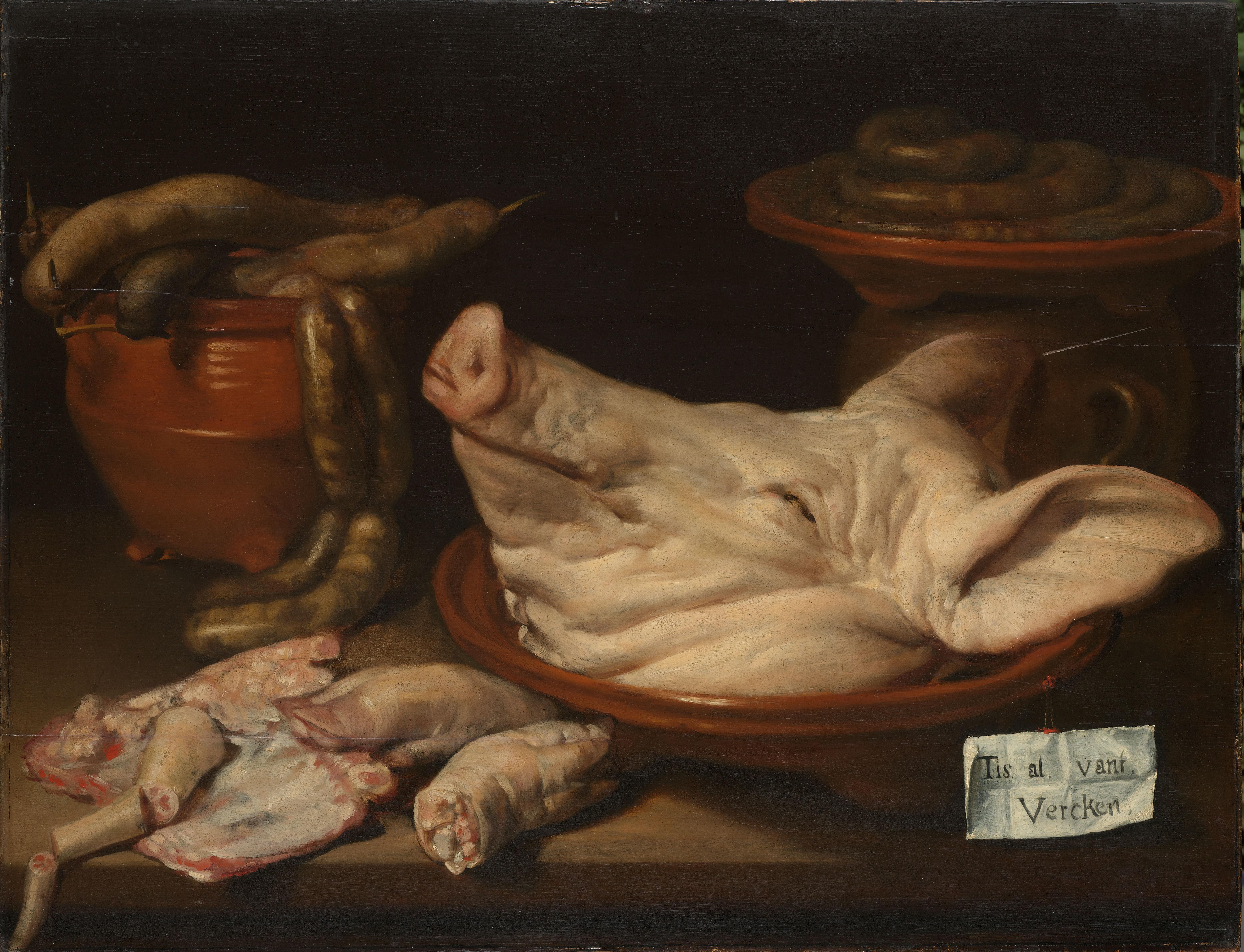 Still Life with Pig's Head, Pig's Knuckles and Sausage