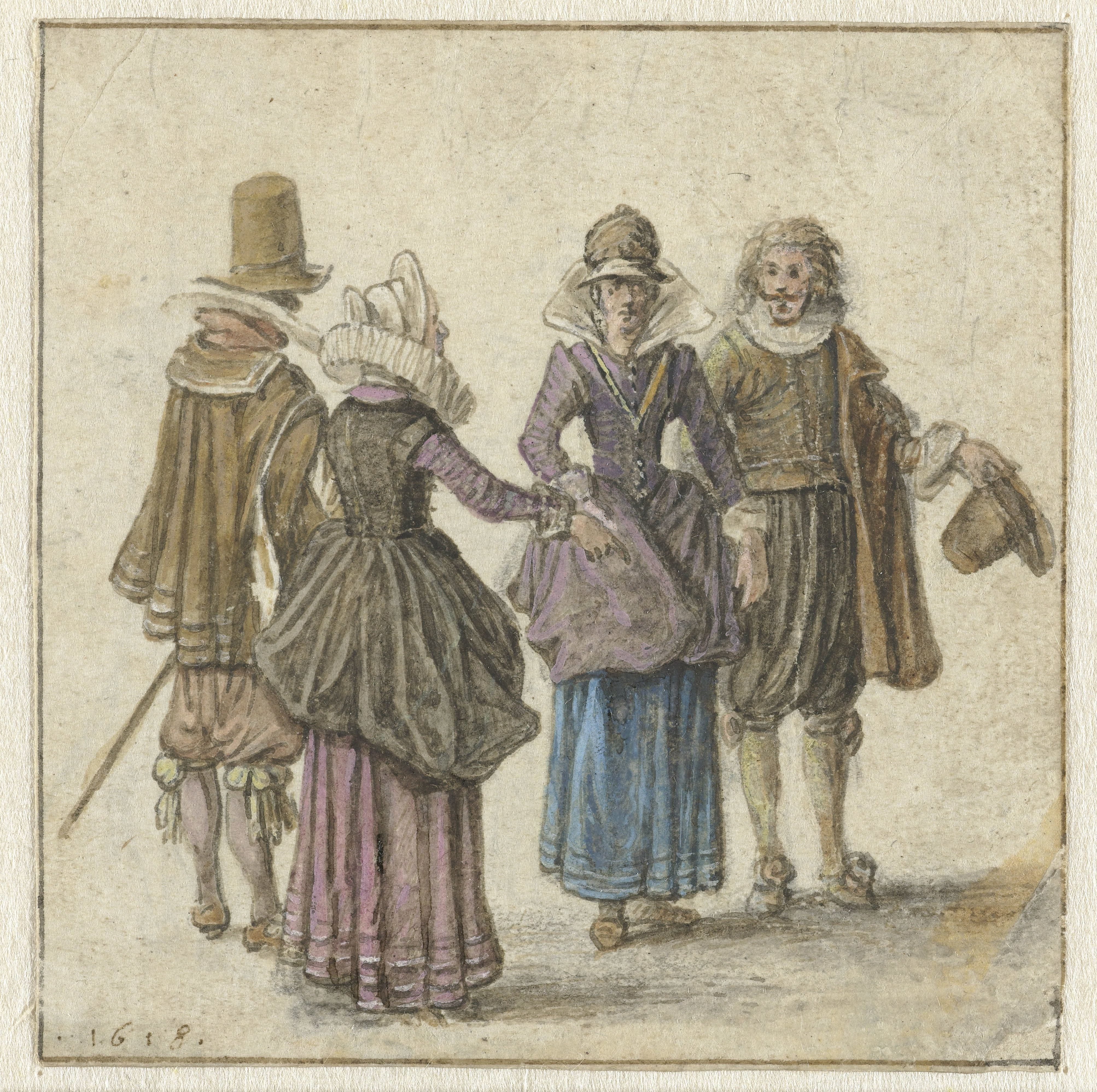 Two Well-dressed Couples