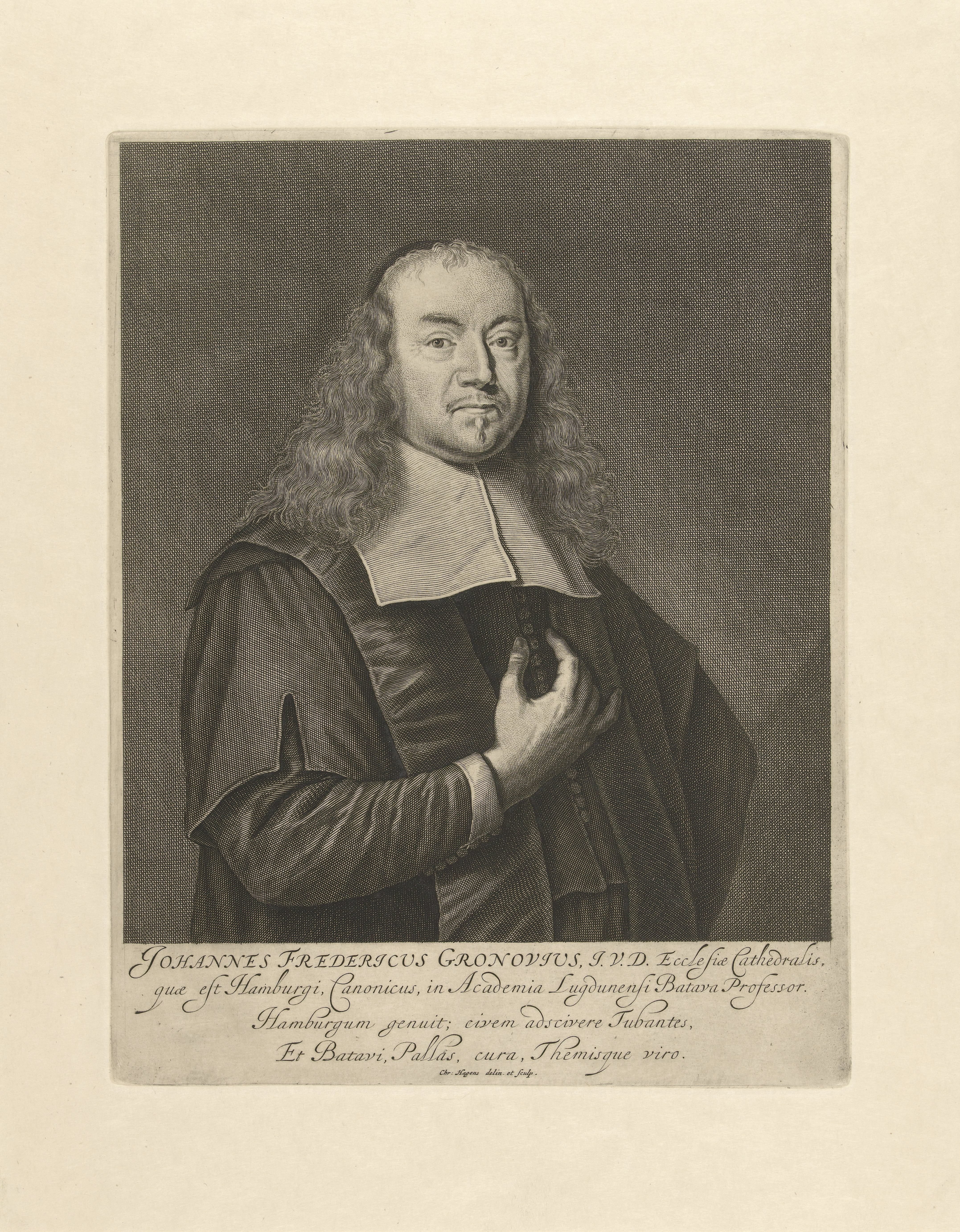 Portret van Johannes Fredericus Gronovius