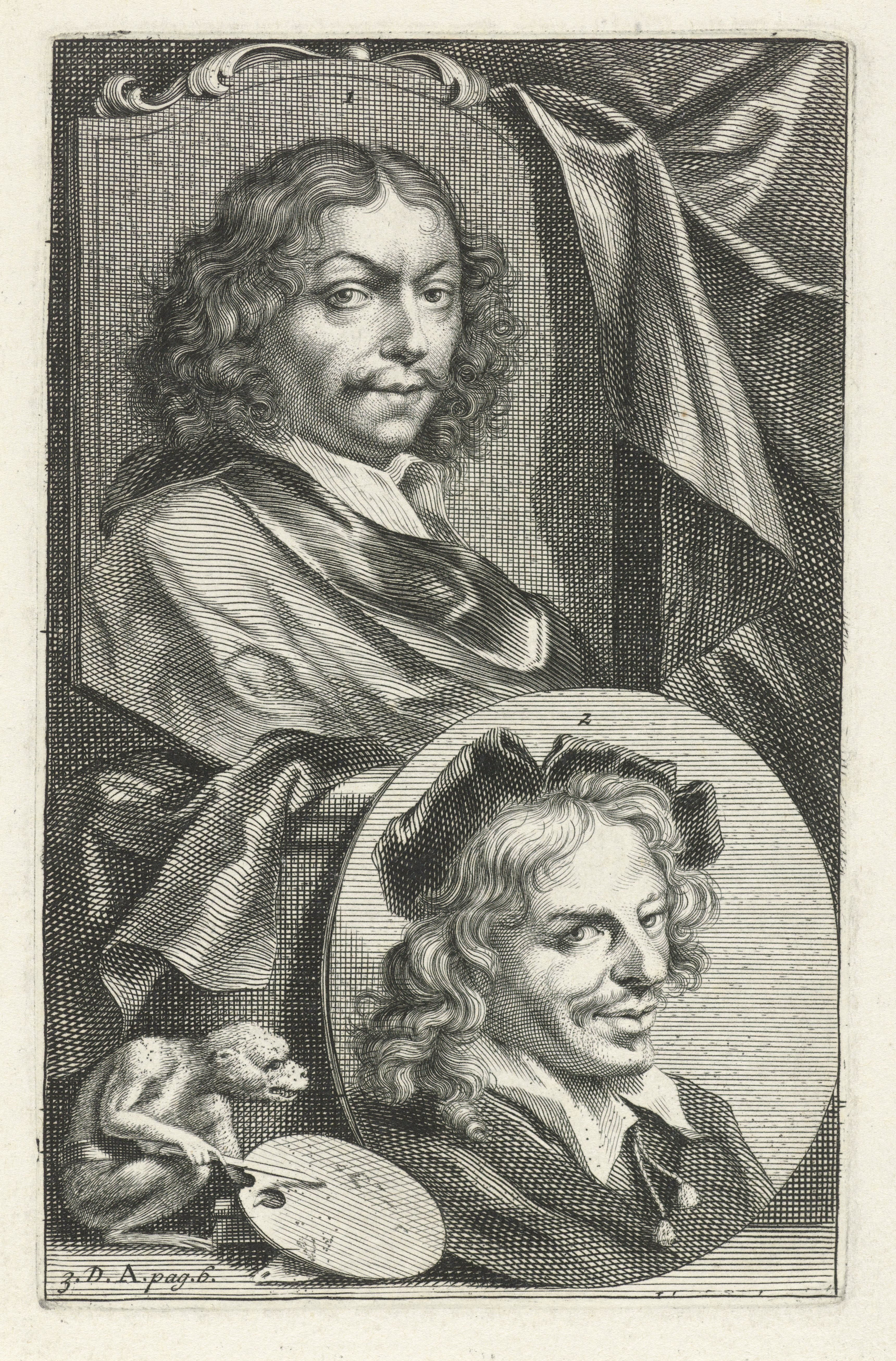 Portretten van Frans van Mieris en Jan Havicksz. Steen