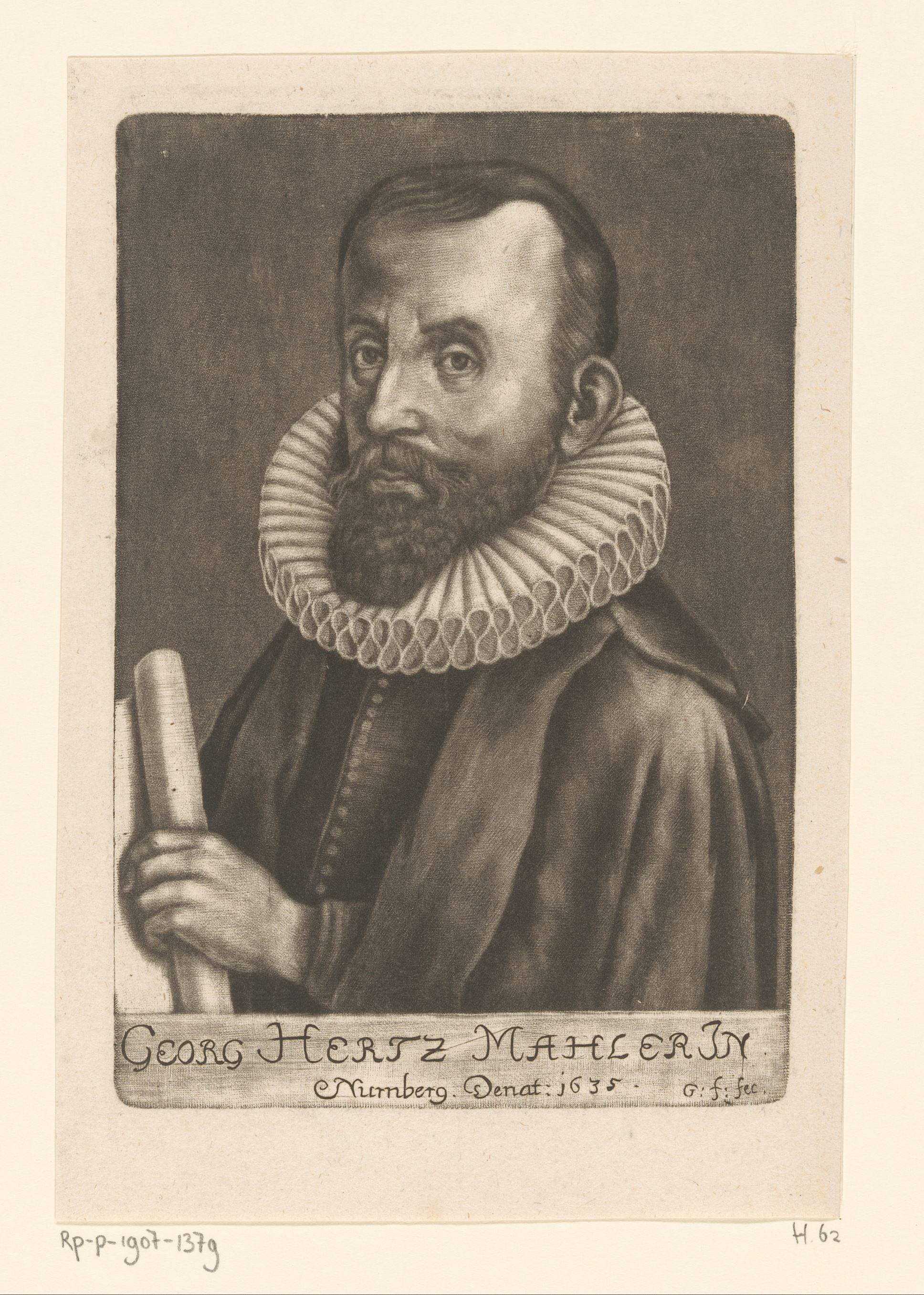 Portret van Georg Hertz