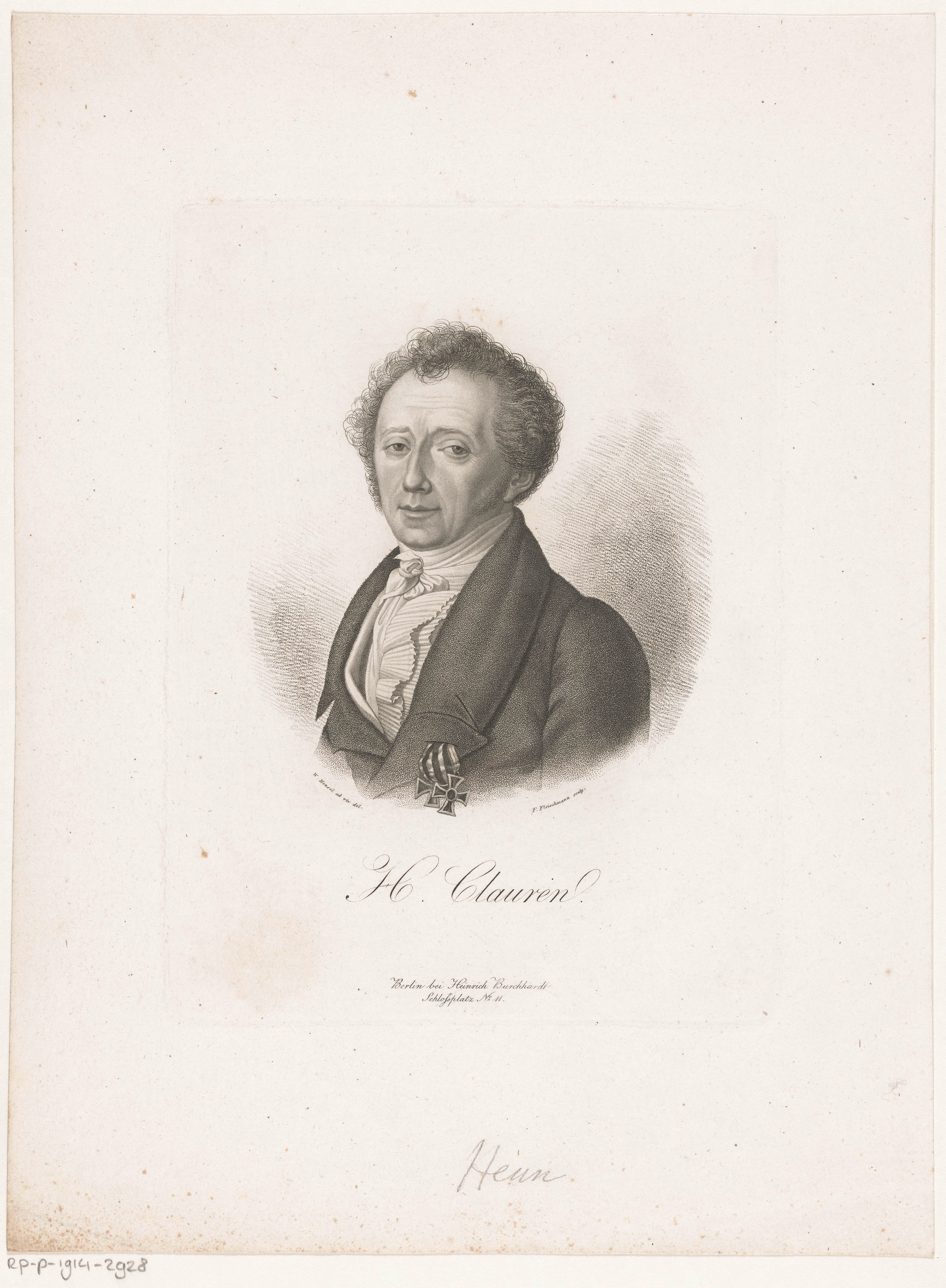 Portret van Heinrich Clauren